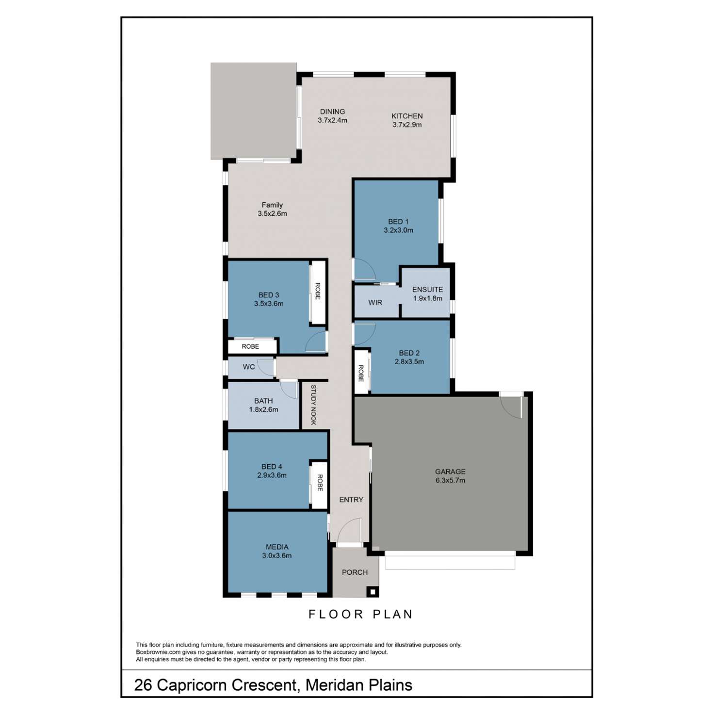 Floorplan of Homely house listing, 26 Capricorn Crescent, Meridan Plains QLD 4551
