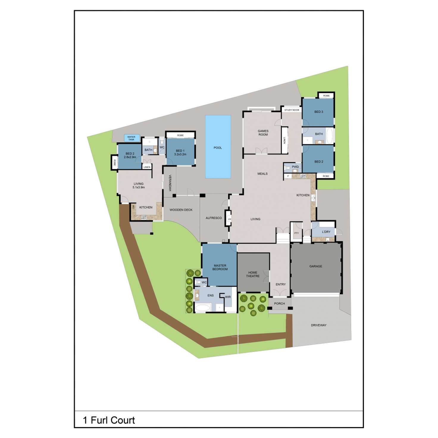 Floorplan of Homely house listing, 1 Furl Court, Ocean Reef WA 6027