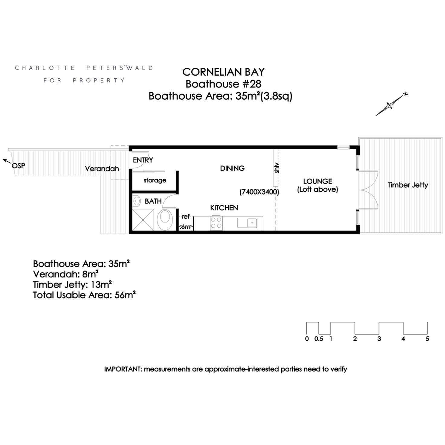 Floorplan of Homely studio listing, 28 Boatshed Cornelian Bay, New Town TAS 7008