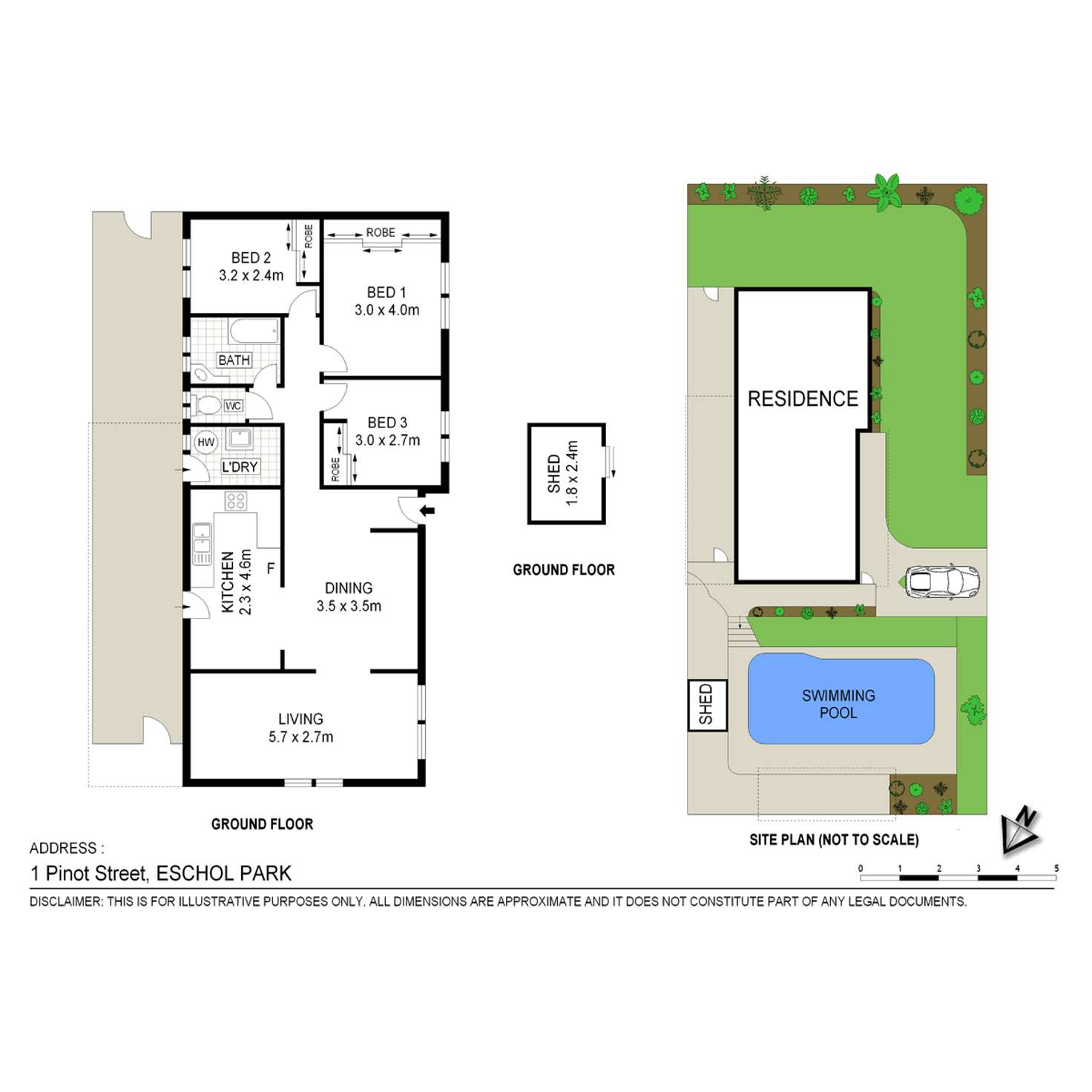 Floorplan of Homely house listing, 1 Pinot Street, Eschol Park NSW 2558