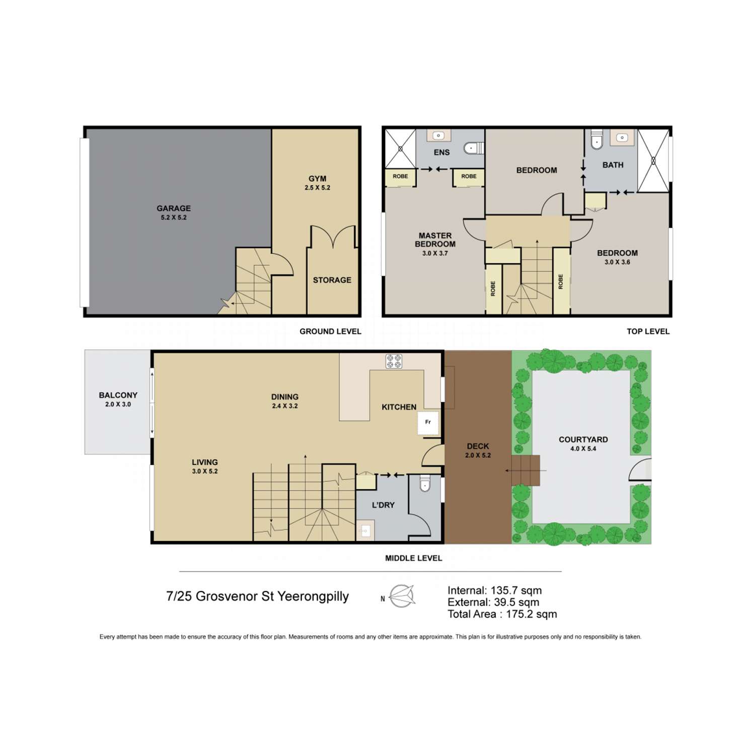 Floorplan of Homely townhouse listing, 7/25 Grosvenor Street, Yeerongpilly QLD 4105