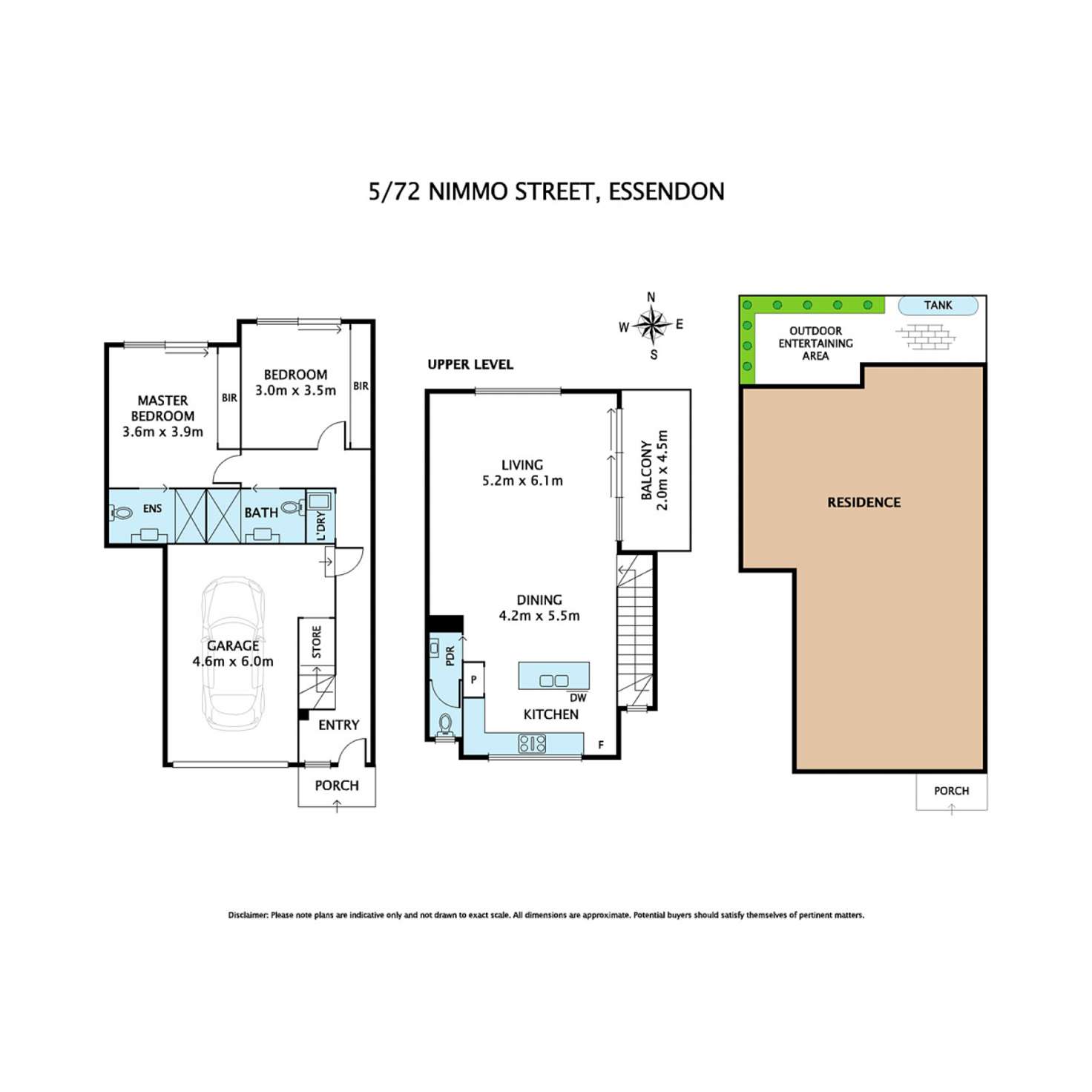 Floorplan of Homely townhouse listing, 5/72 Nimmo Street, Essendon VIC 3040