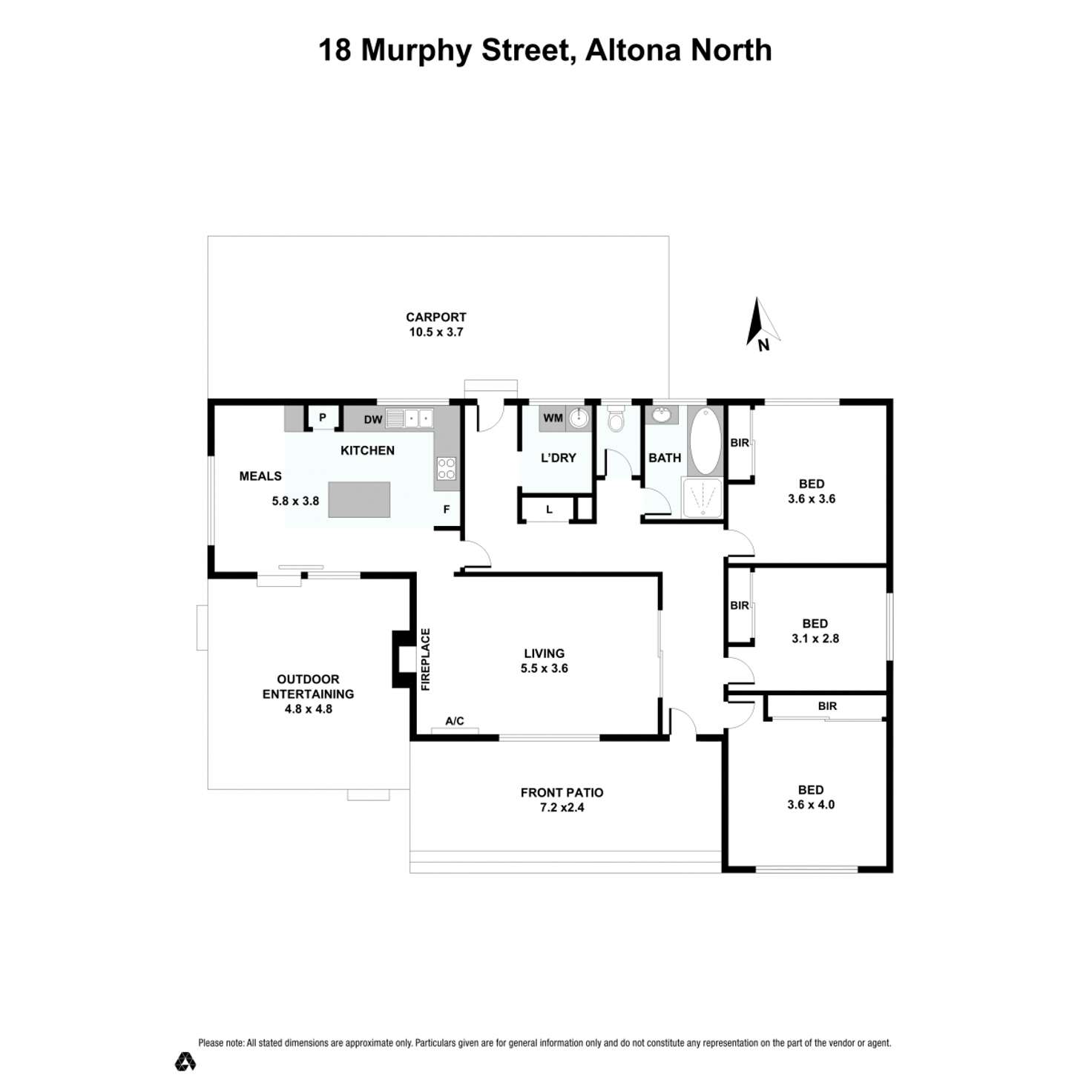 Floorplan of Homely house listing, 18 Murphy Street, Altona North VIC 3025