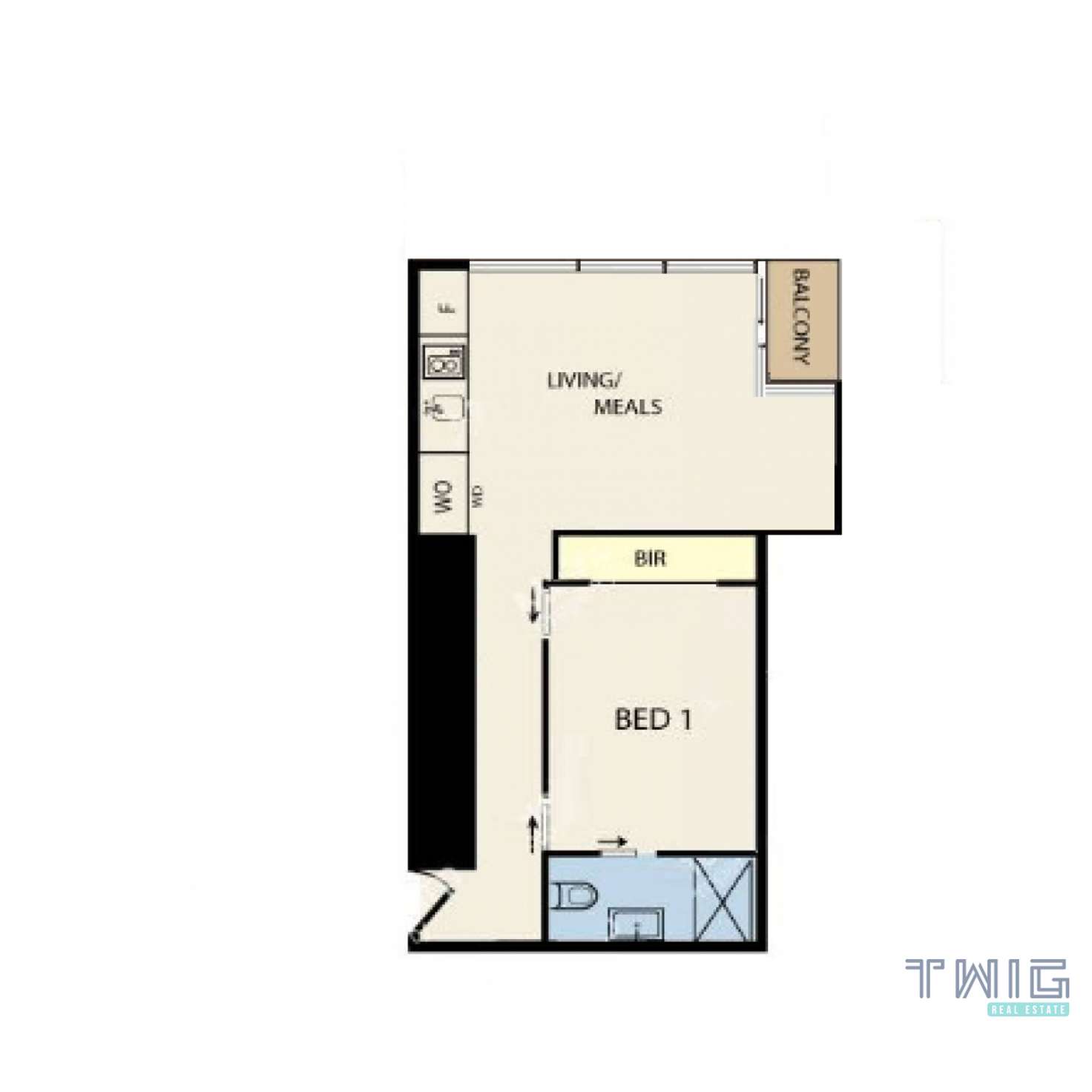 Floorplan of Homely apartment listing, 1408/135 City Road, Southbank VIC 3006