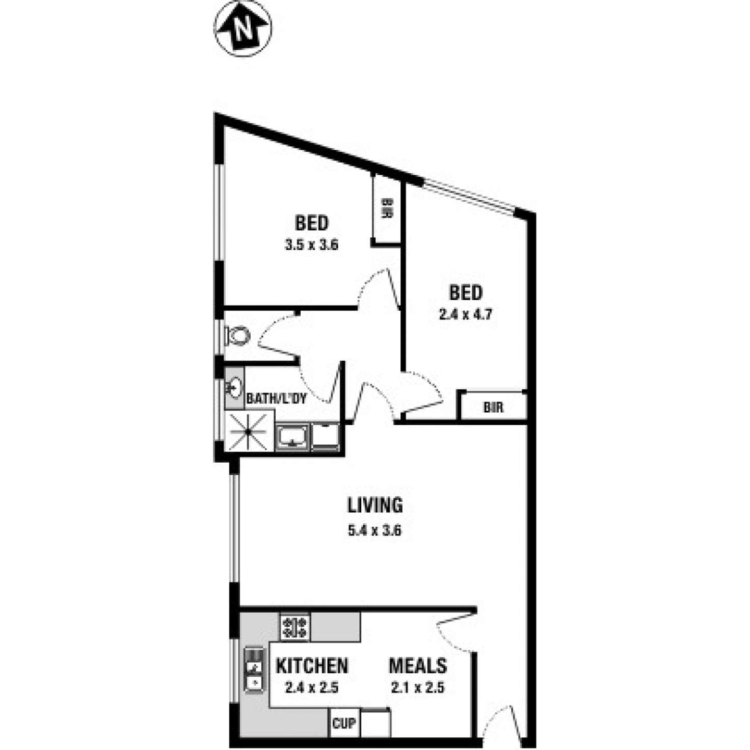 Floorplan of Homely apartment listing, 12/24 Rooney Street, Maidstone VIC 3012