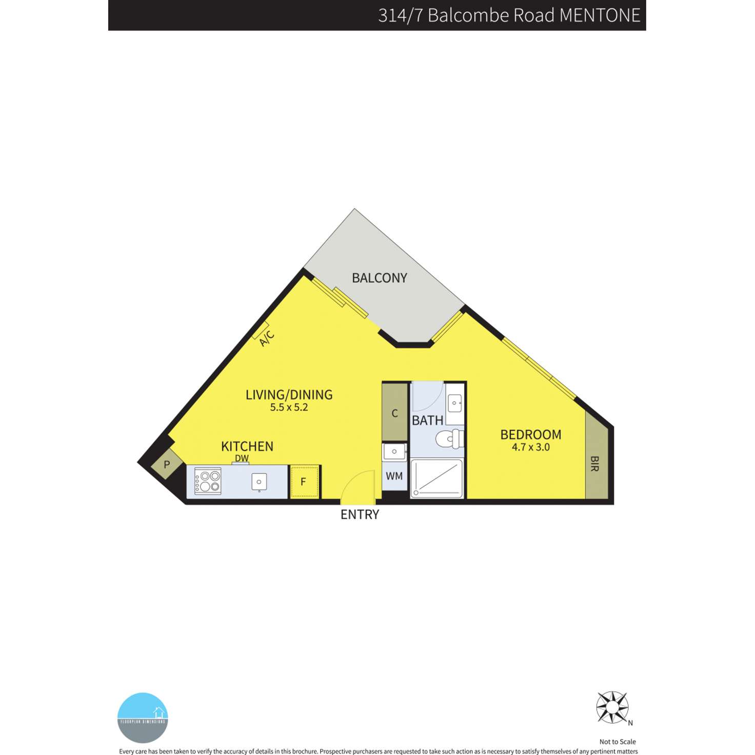 Floorplan of Homely apartment listing, 314/7 Balcombe Road, Mentone VIC 3194