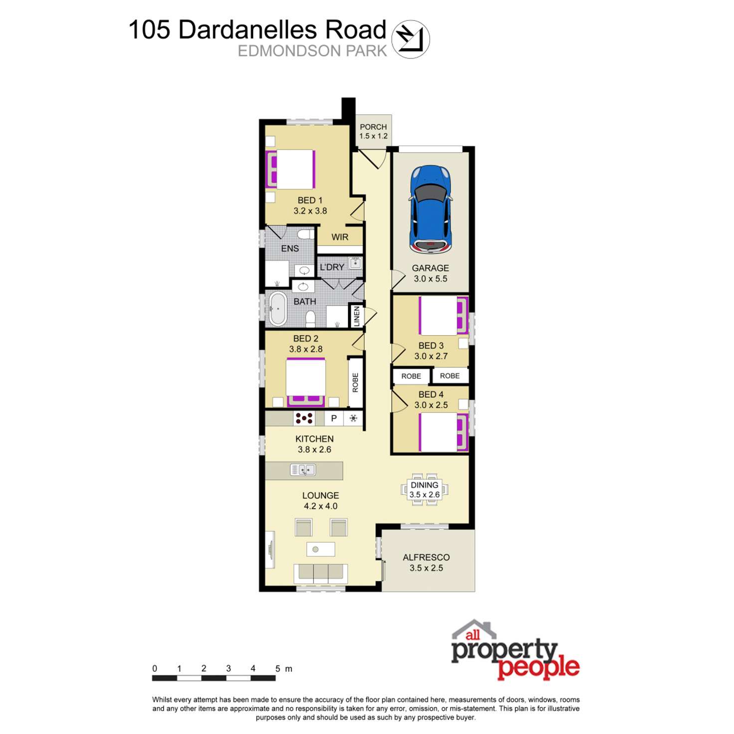 Floorplan of Homely house listing, 105 Dardanelles Road, Edmondson Park NSW 2174