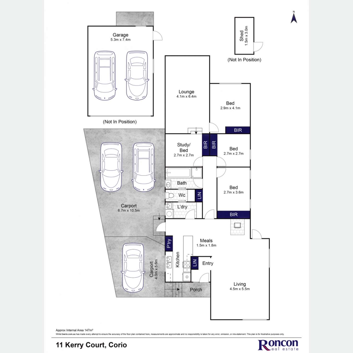 Floorplan of Homely house listing, 11 Kerry Court, Corio VIC 3214