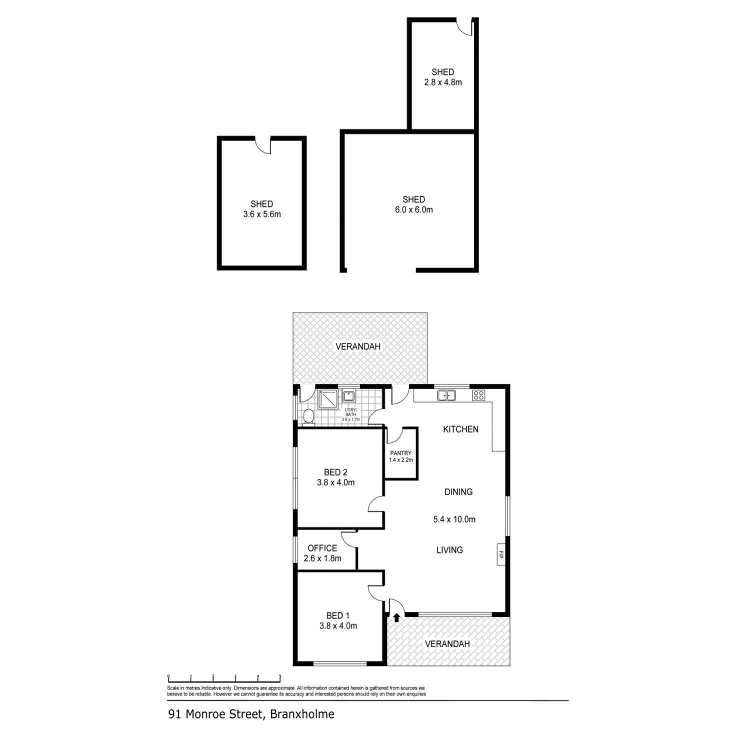 Floorplan of Homely house listing, 91 Monroe Street, Branxholme VIC 3302