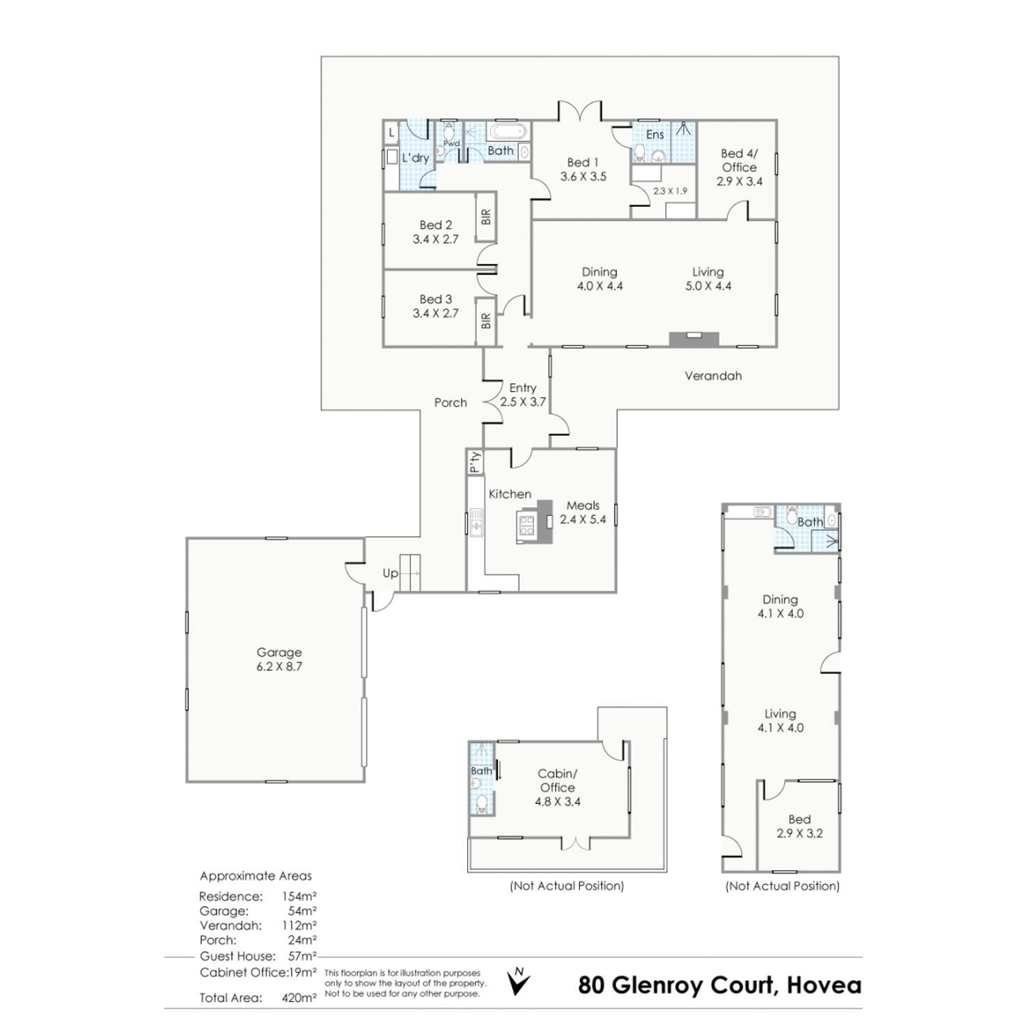 Floorplan of Homely house listing, 80 Glenroy Court, Hovea WA 6071