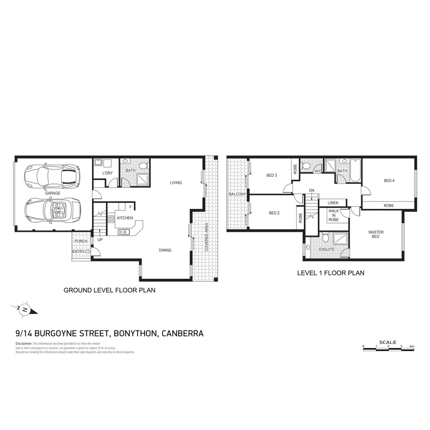 Floorplan of Homely townhouse listing, 9/14 Burgoyne Street, Bonython ACT 2905