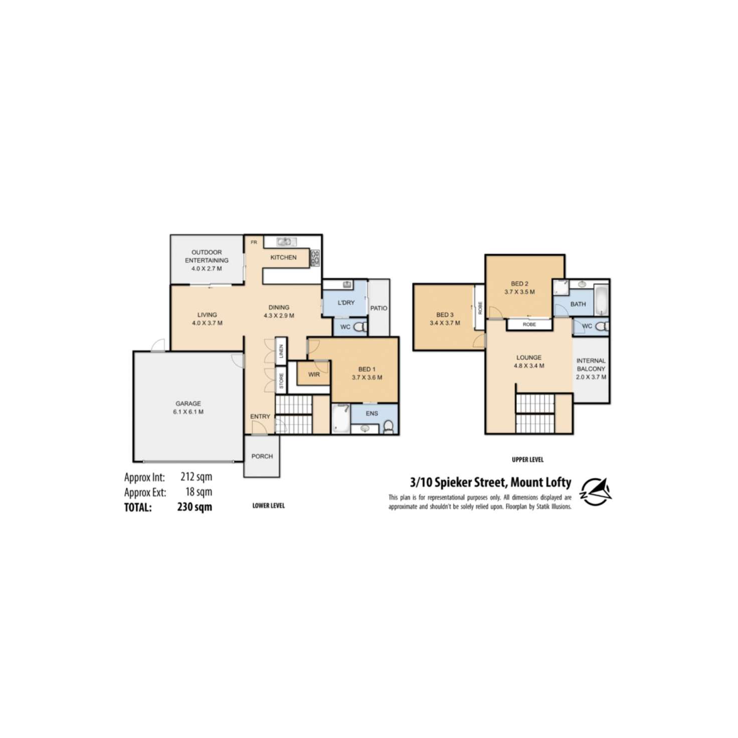 Floorplan of Homely townhouse listing, 3/10 Spieker Street, Mount Lofty QLD 4350