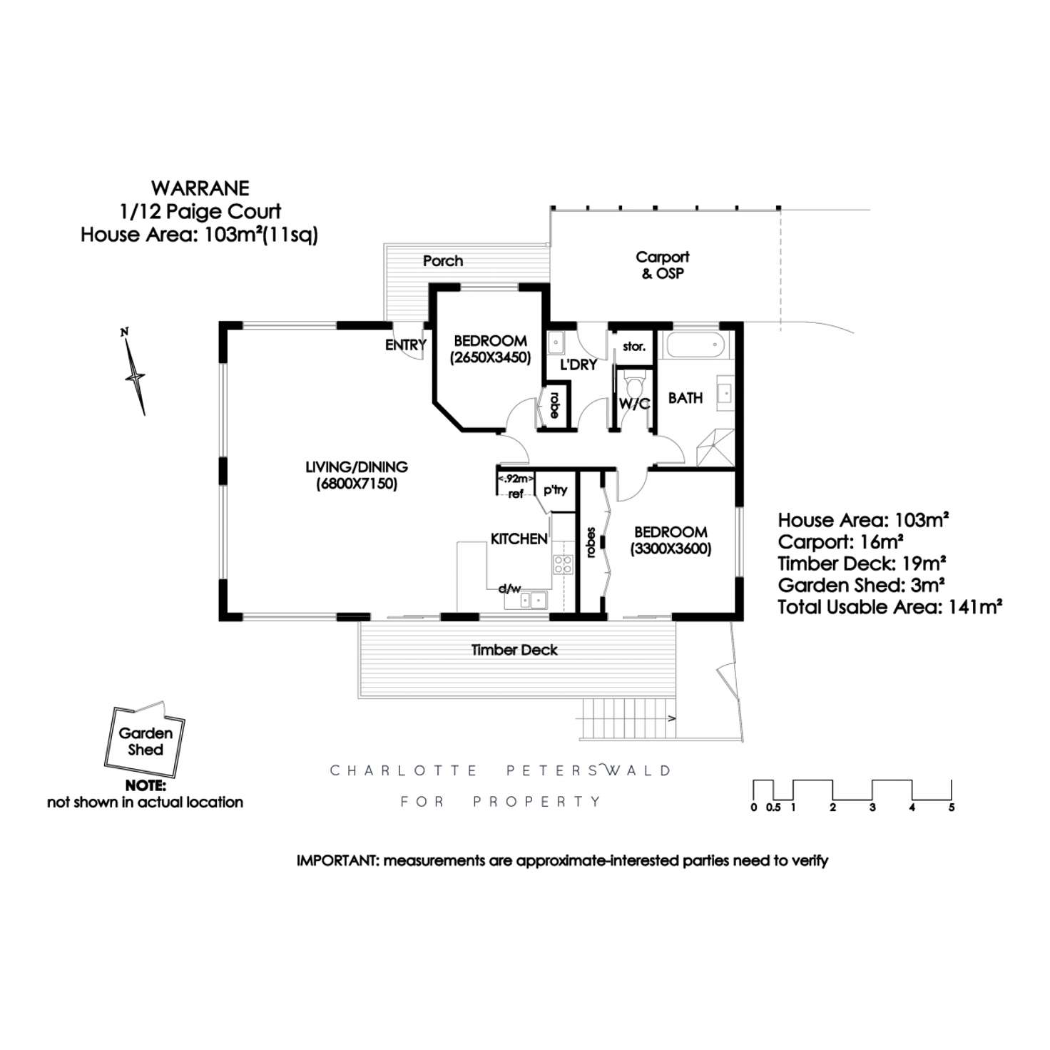 Floorplan of Homely villa listing, 1/12 Paige Court, Warrane TAS 7018