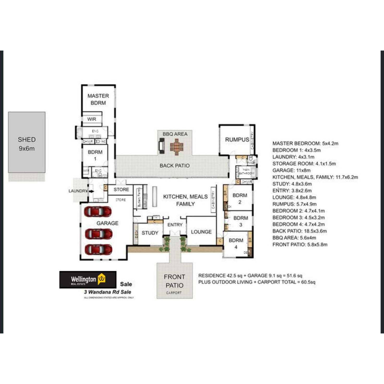 Floorplan of Homely house listing, 3 Wandana Road, Sale VIC 3850