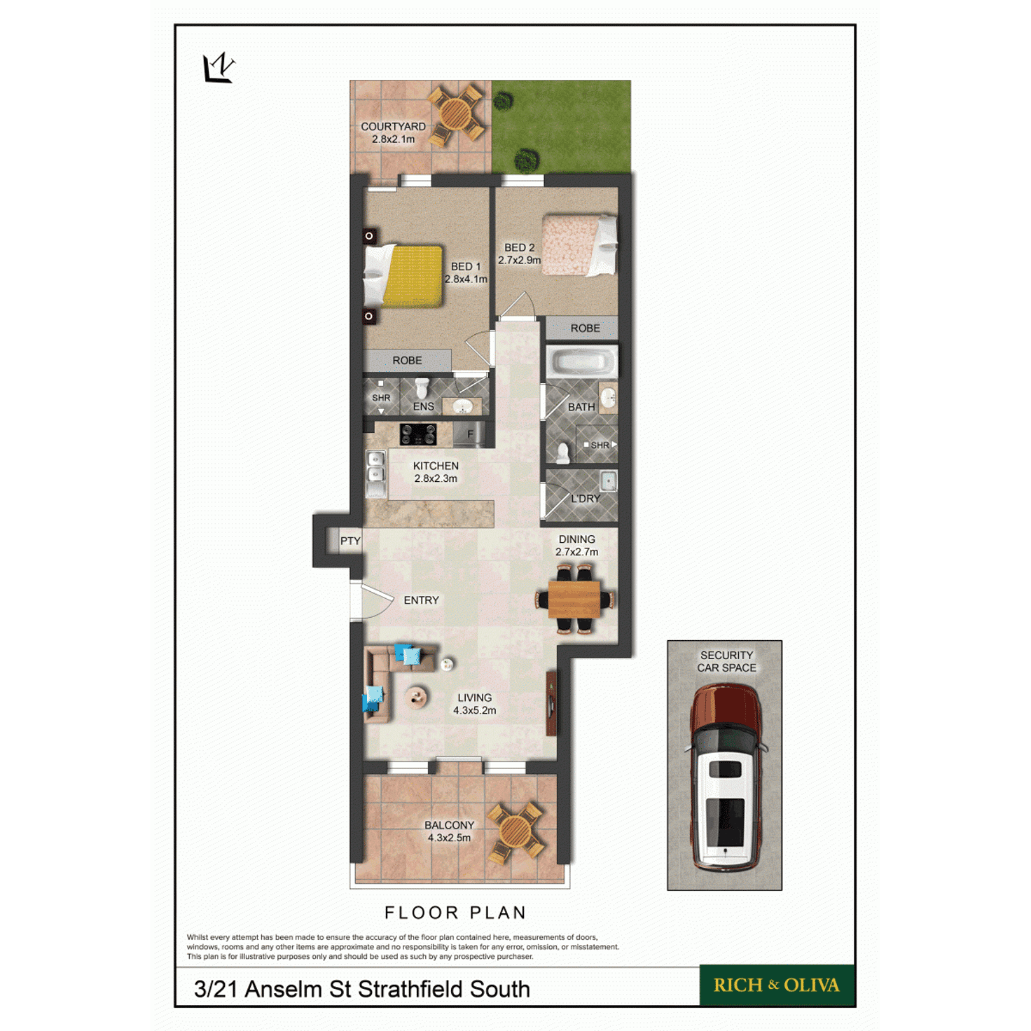 Floorplan of Homely apartment listing, 3/21 Anselm Street, Strathfield South NSW 2136