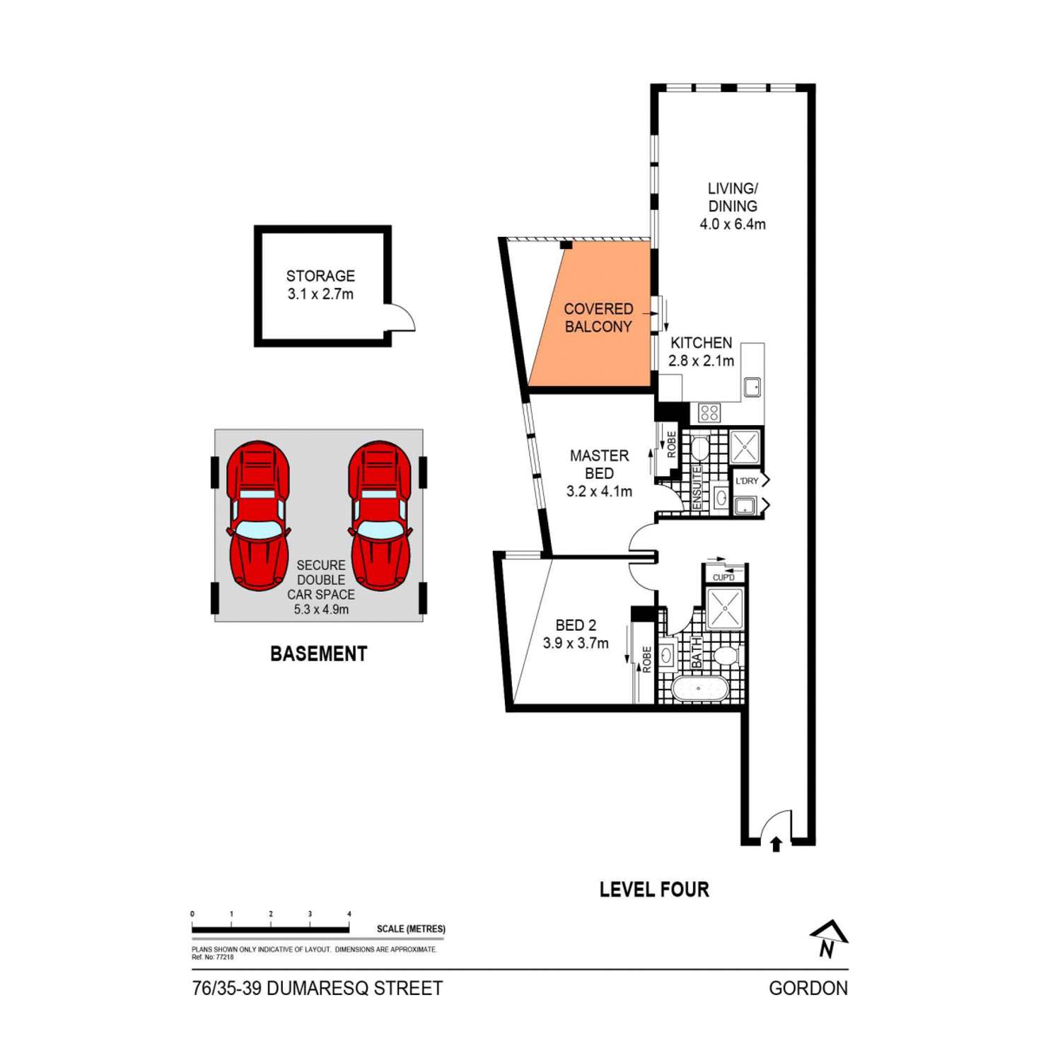Floorplan of Homely apartment listing, 76/35-39 Dumaresq Street, Gordon NSW 2072