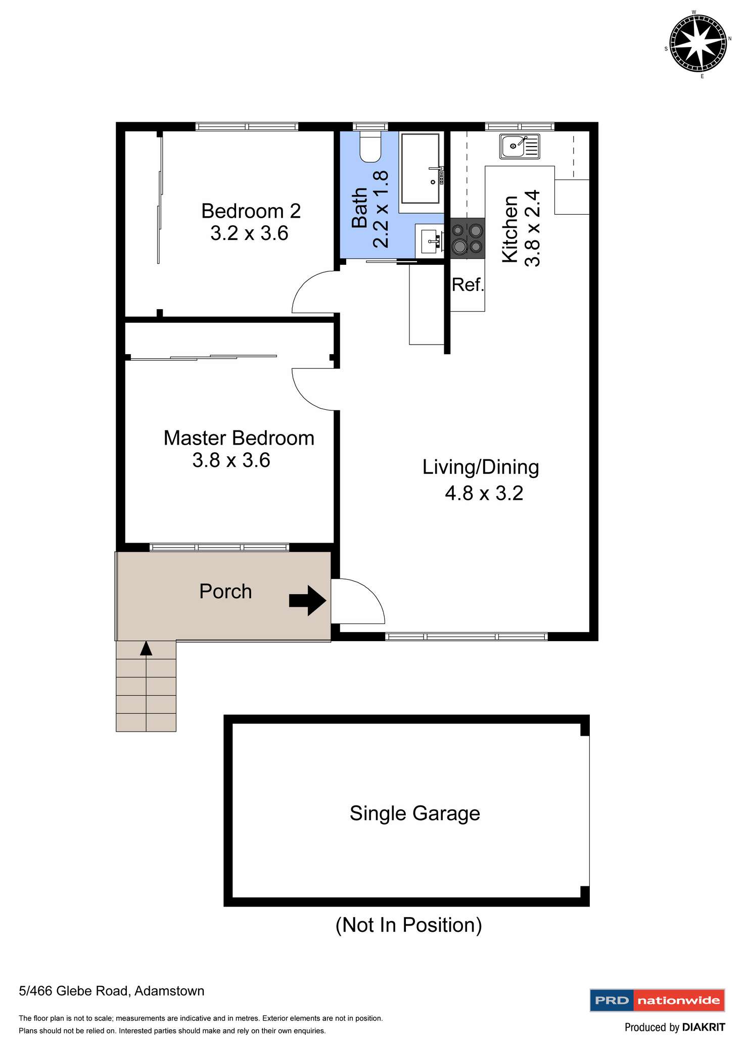 Floorplan of Homely apartment listing, 5/466 Glebe Road, Adamstown NSW 2289