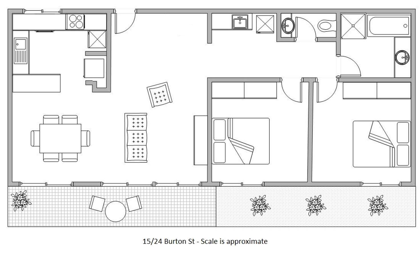 Floorplan of Homely apartment listing, 15/20-24 Burton Street, Cannington WA 6107