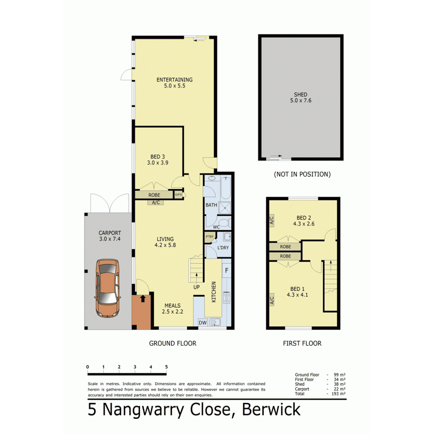 Floorplan of Homely house listing, 5 Nangwarry Court, Berwick VIC 3806