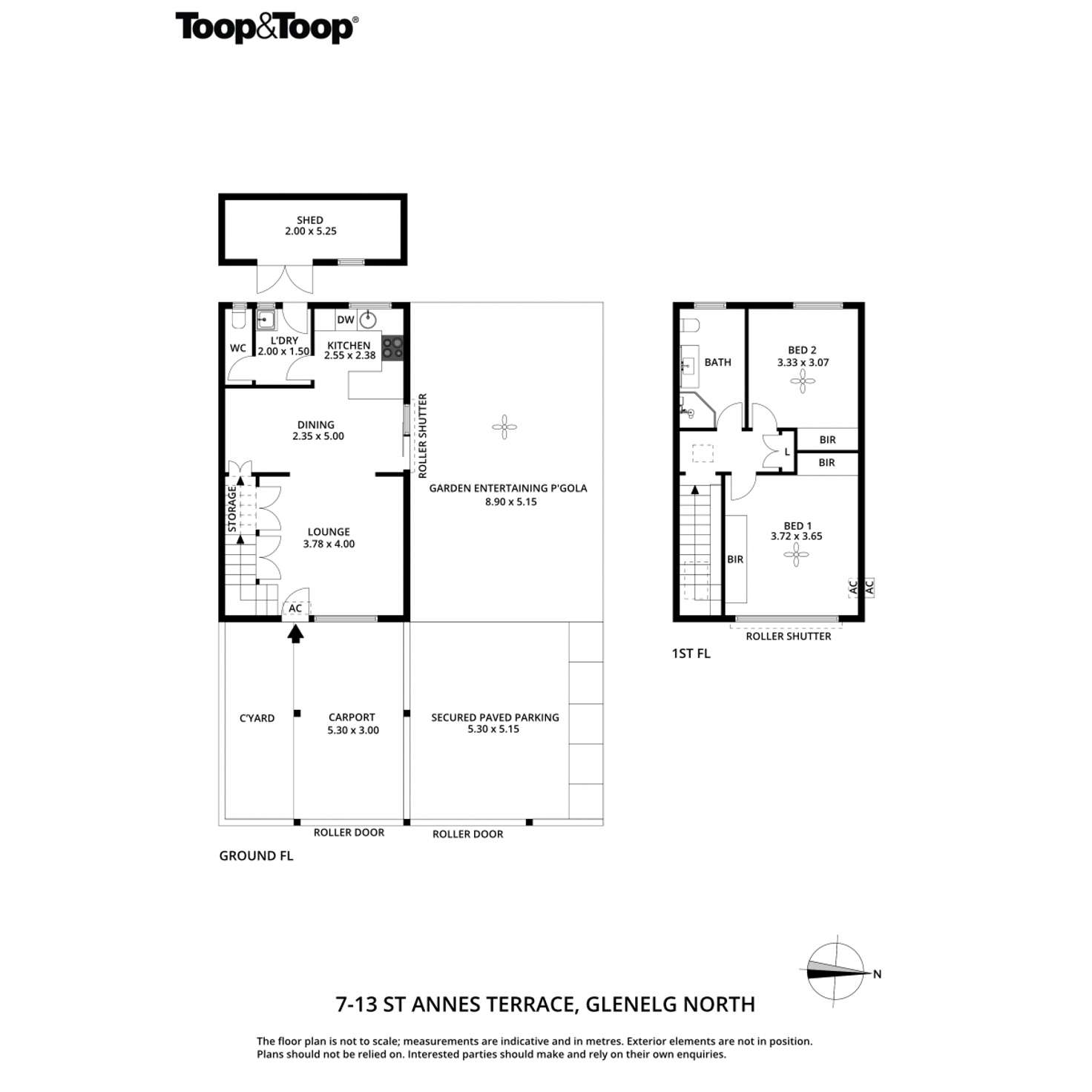 Floorplan of Homely townhouse listing, 7/13 St Annes Terrace, Glenelg North SA 5045