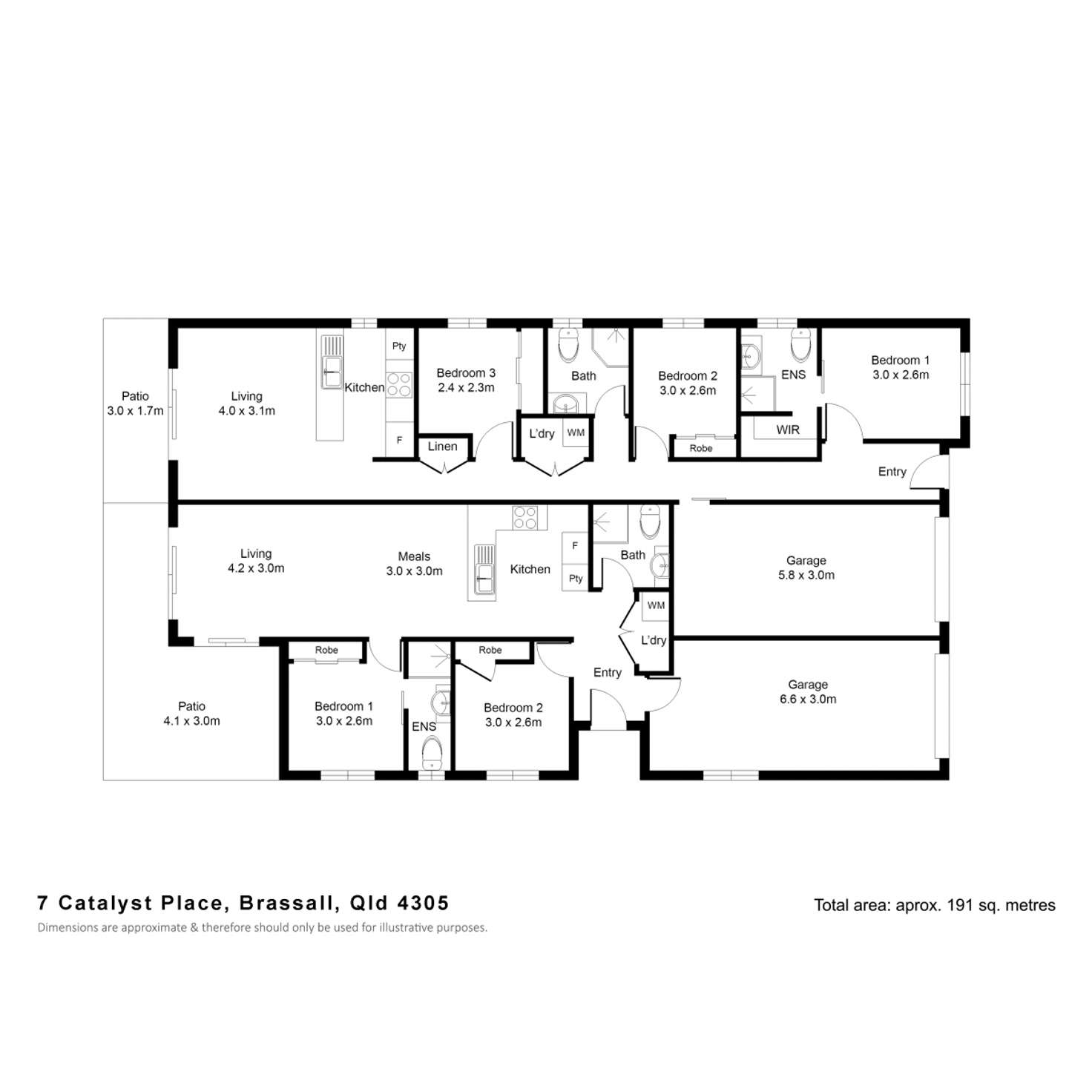 Floorplan of Homely semiDetached listing, 7 Catalyst Place, Brassall QLD 4305