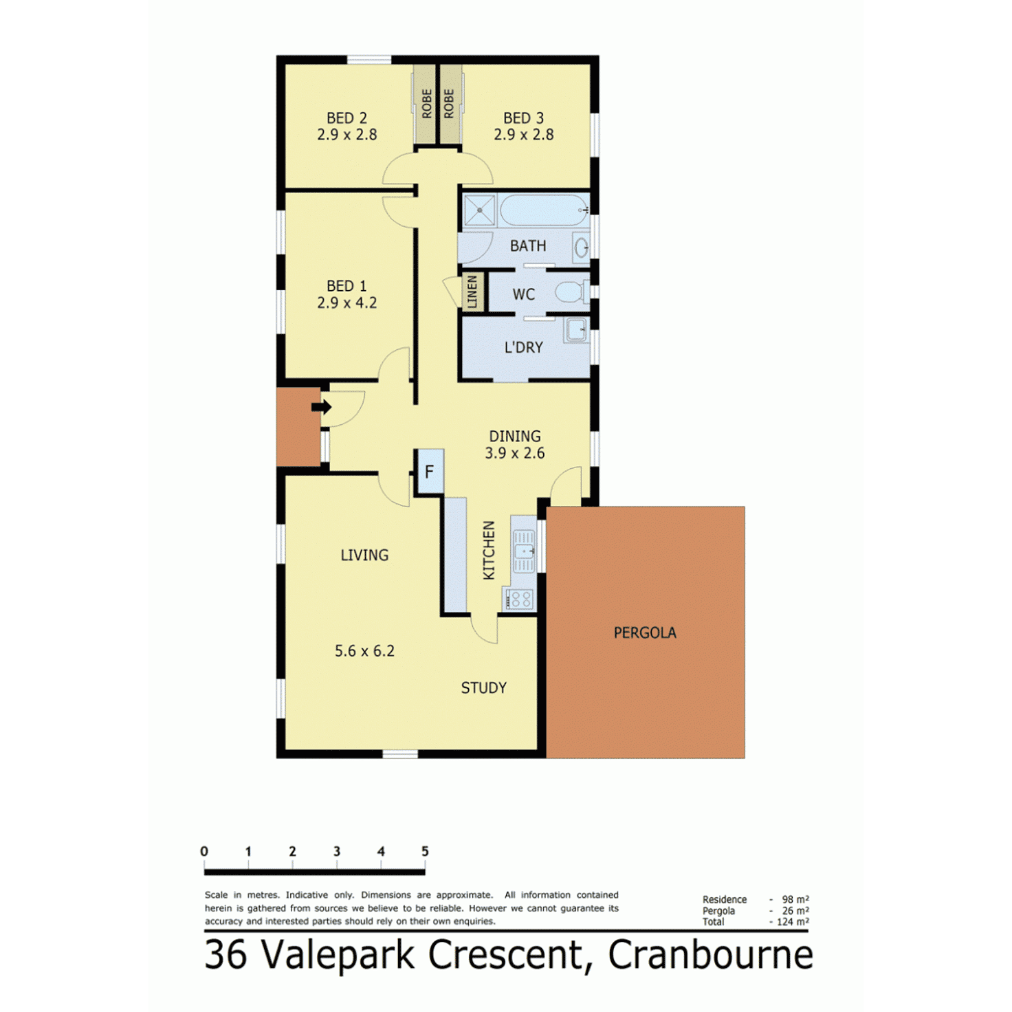 Floorplan of Homely house listing, 36 Valepark Crescent, Cranbourne VIC 3977