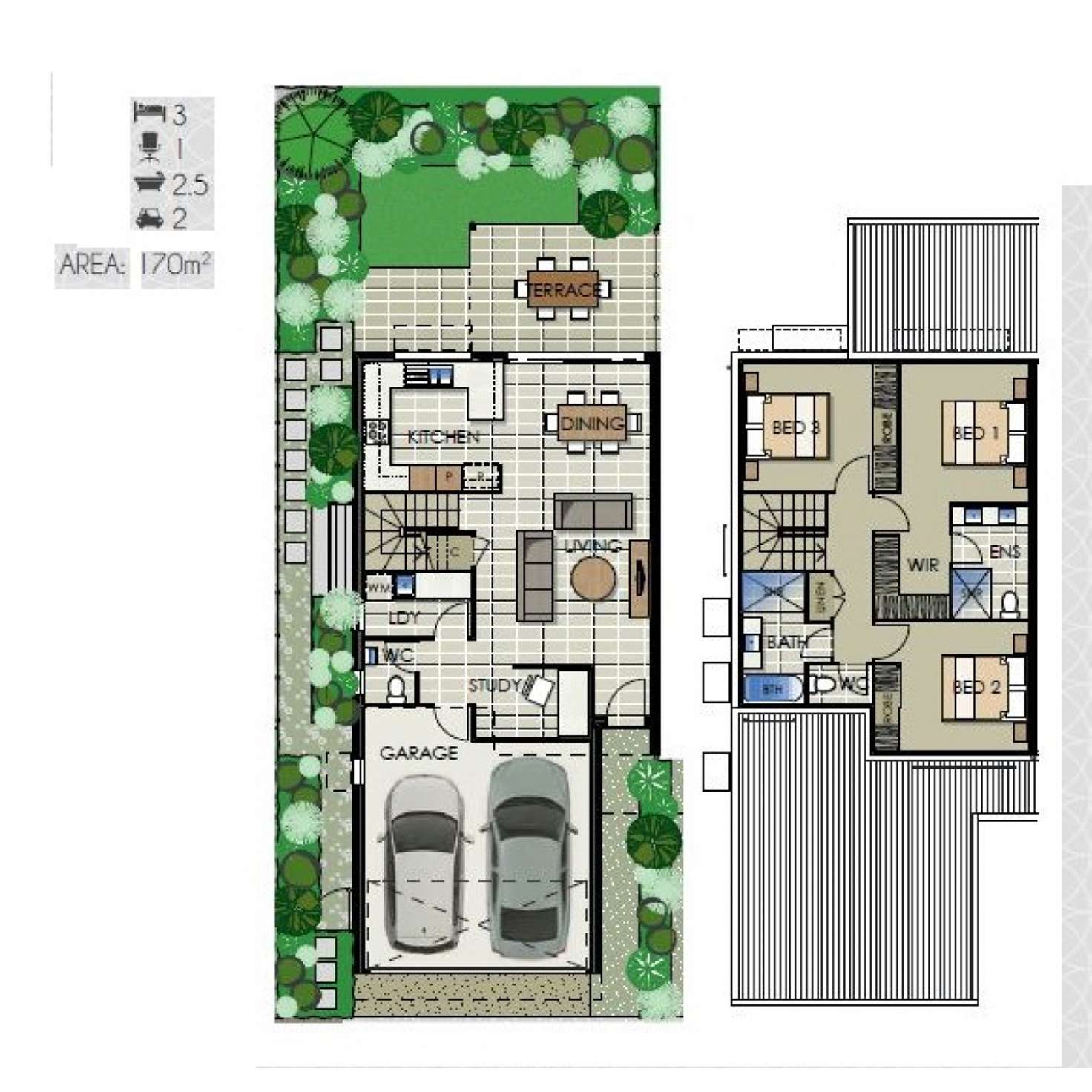 Floorplan of Homely townhouse listing, 31/17 Greensboro Place, Little Mountain QLD 4551