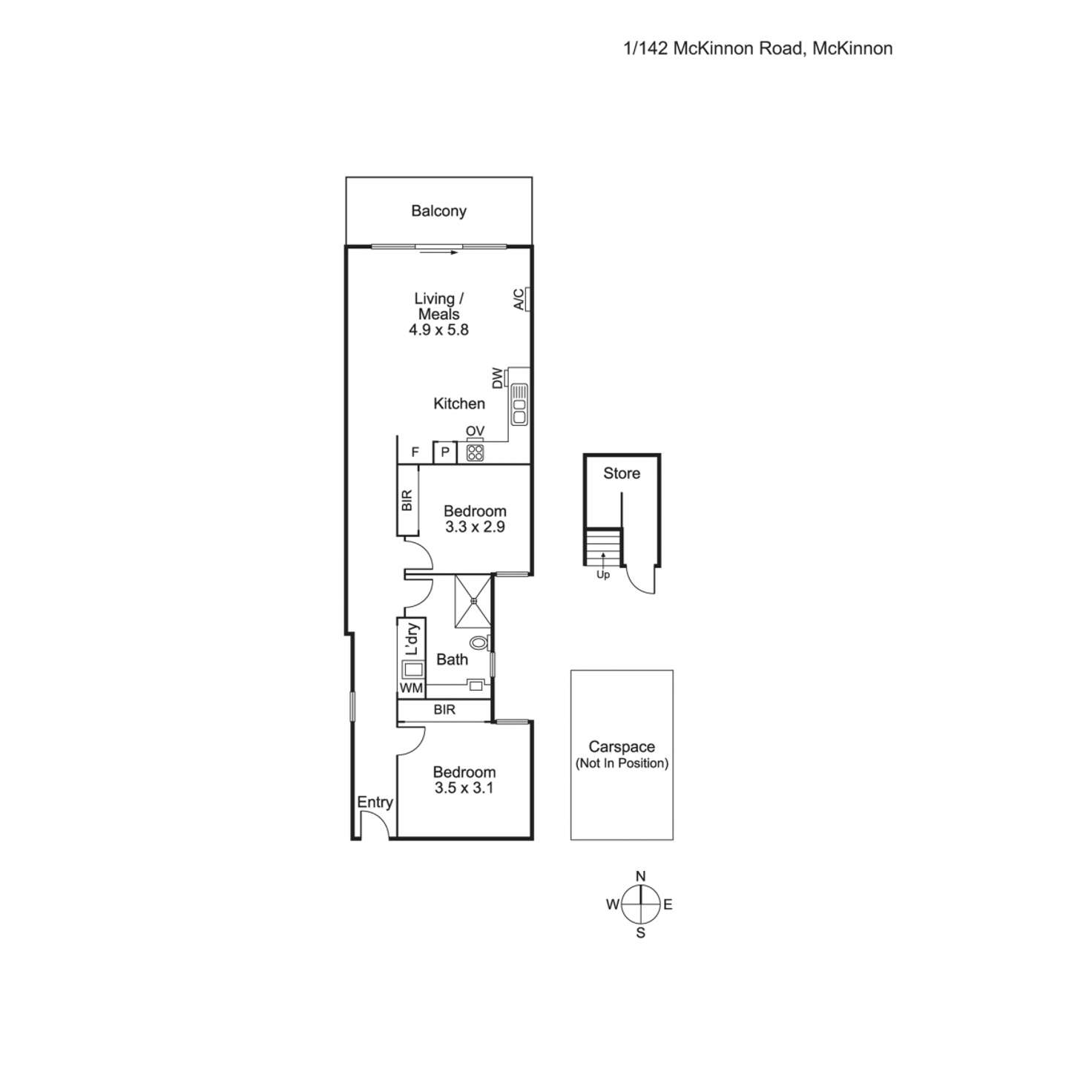 Floorplan of Homely apartment listing, 1/142 McKinnon Road, Mckinnon VIC 3204