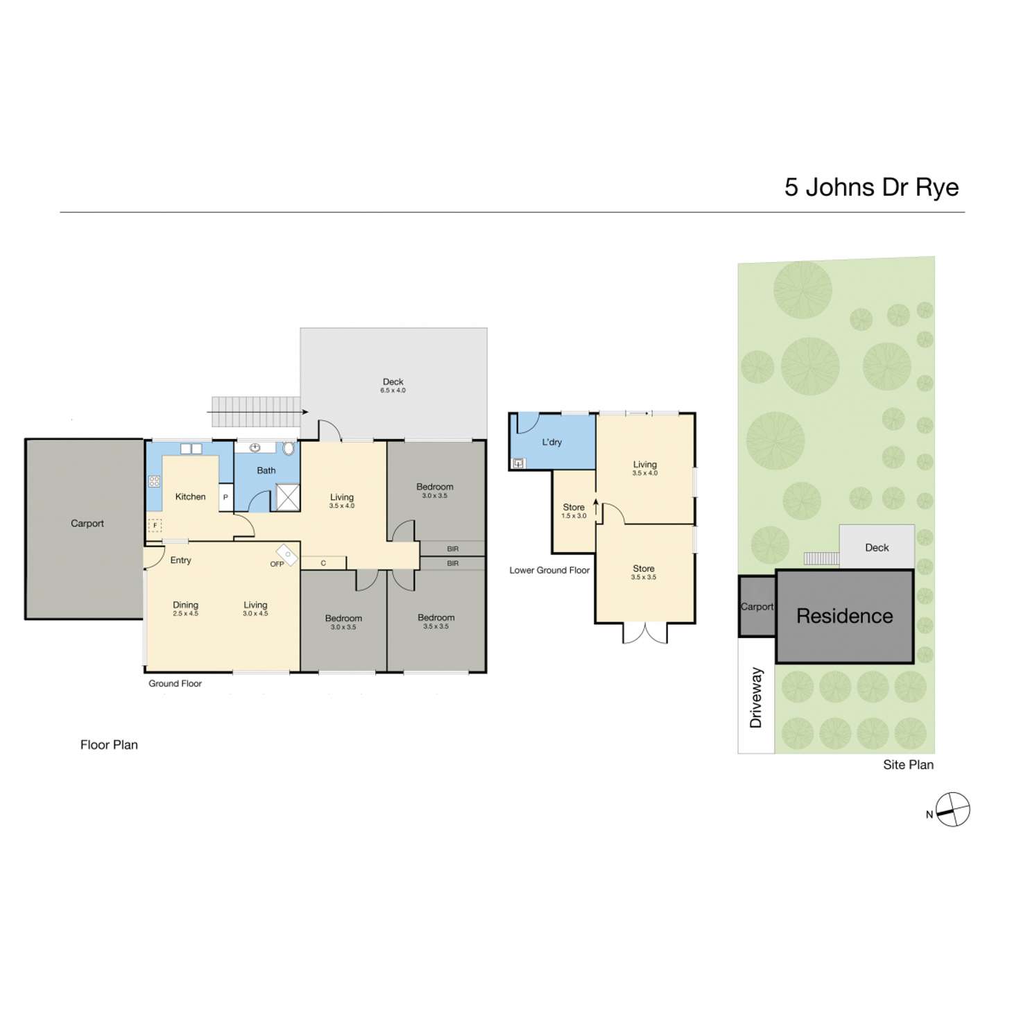 Floorplan of Homely house listing, 5 Johns Drive, Rye VIC 3941