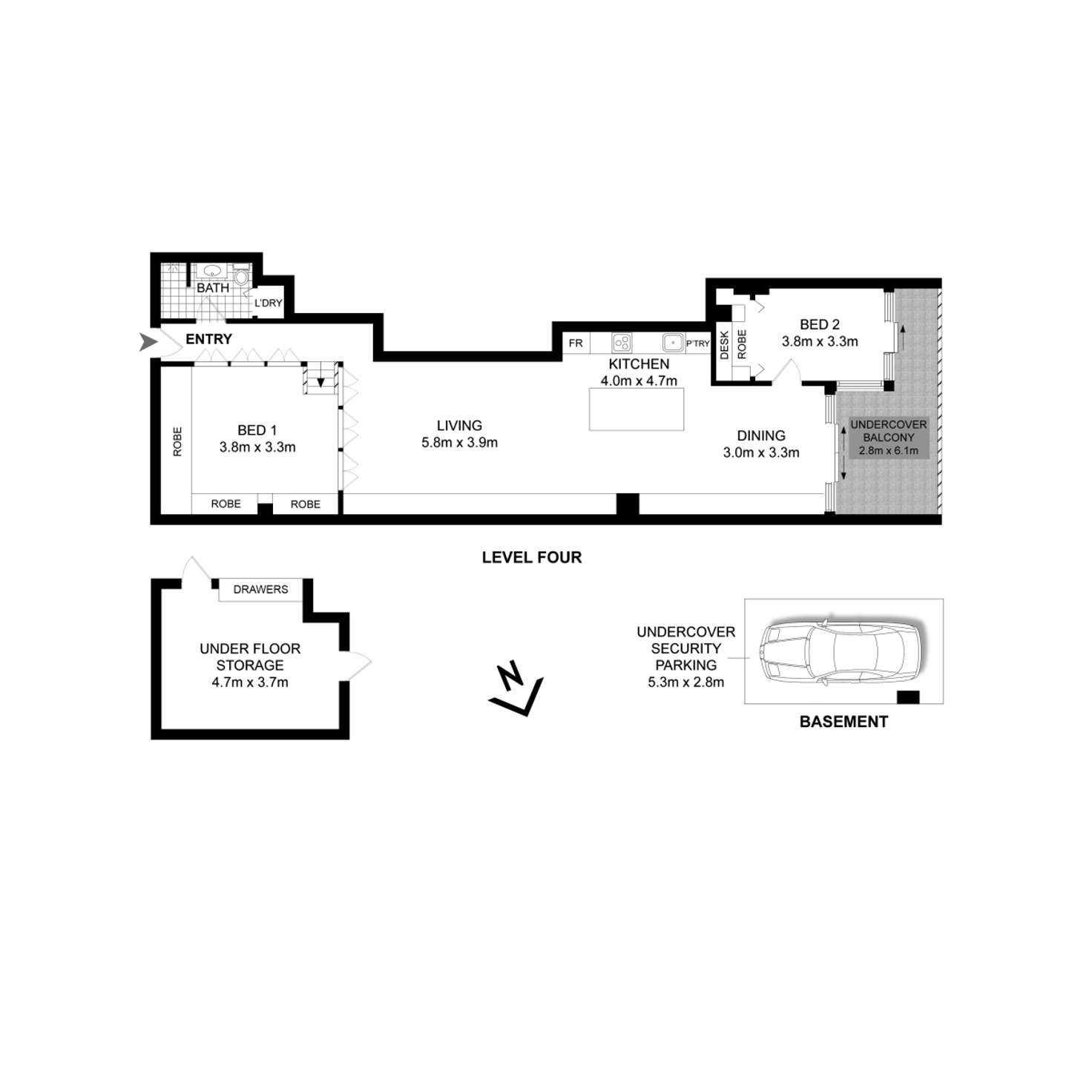 Floorplan of Homely apartment listing, 401/199 Regent Street, Redfern NSW 2016