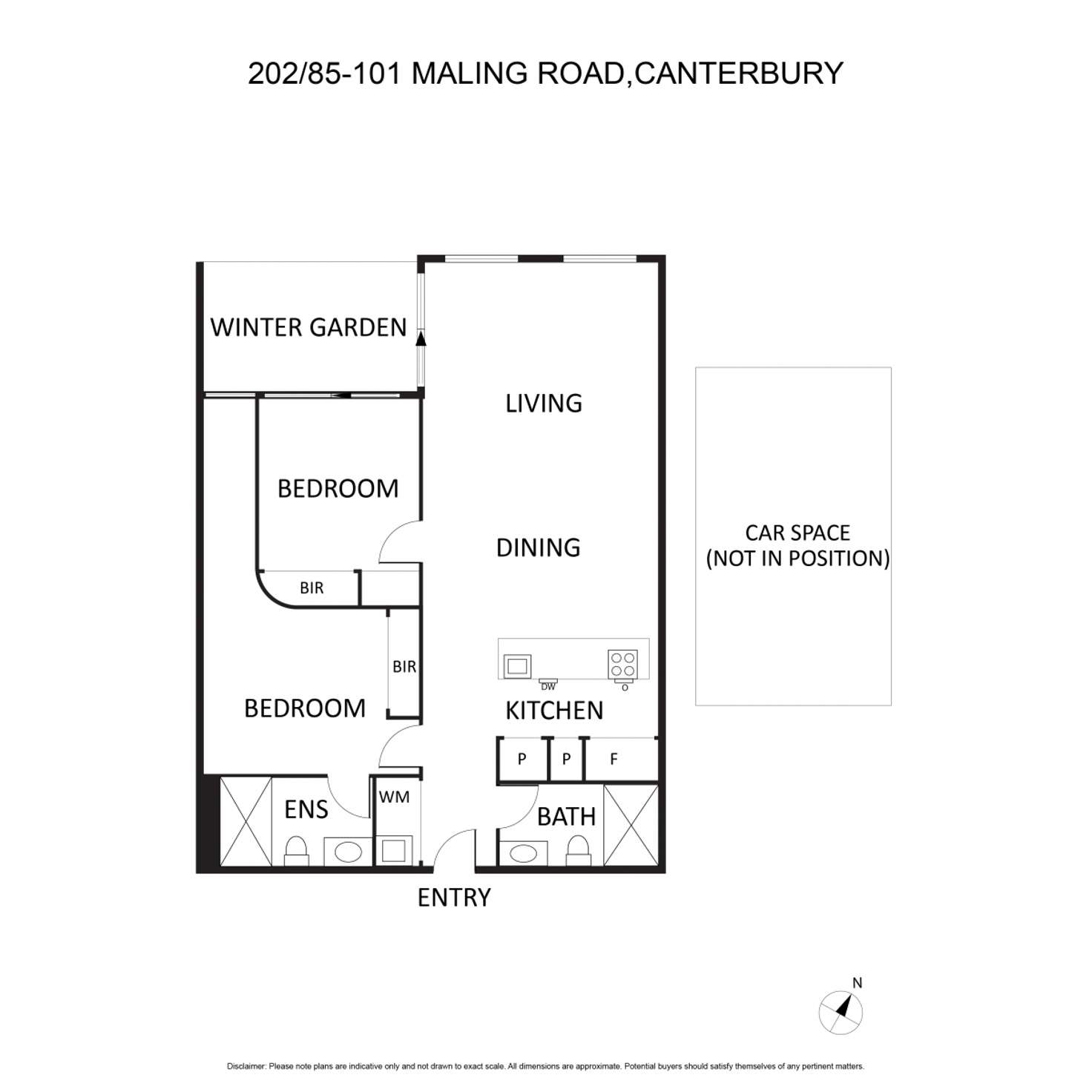 Floorplan of Homely apartment listing, 202/85-101 Maling Road, Canterbury VIC 3126