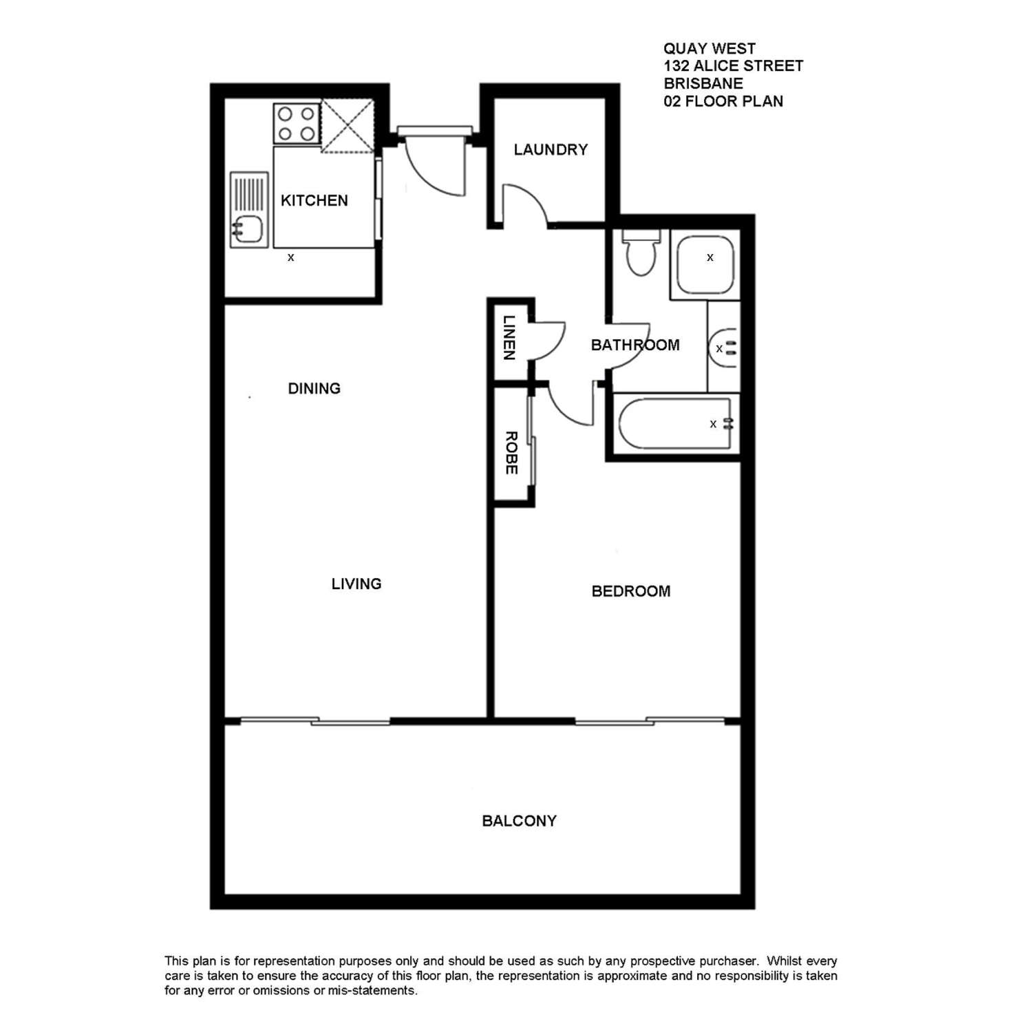 Floorplan of Homely apartment listing, 1402/132 Alice Street, Brisbane City QLD 4000
