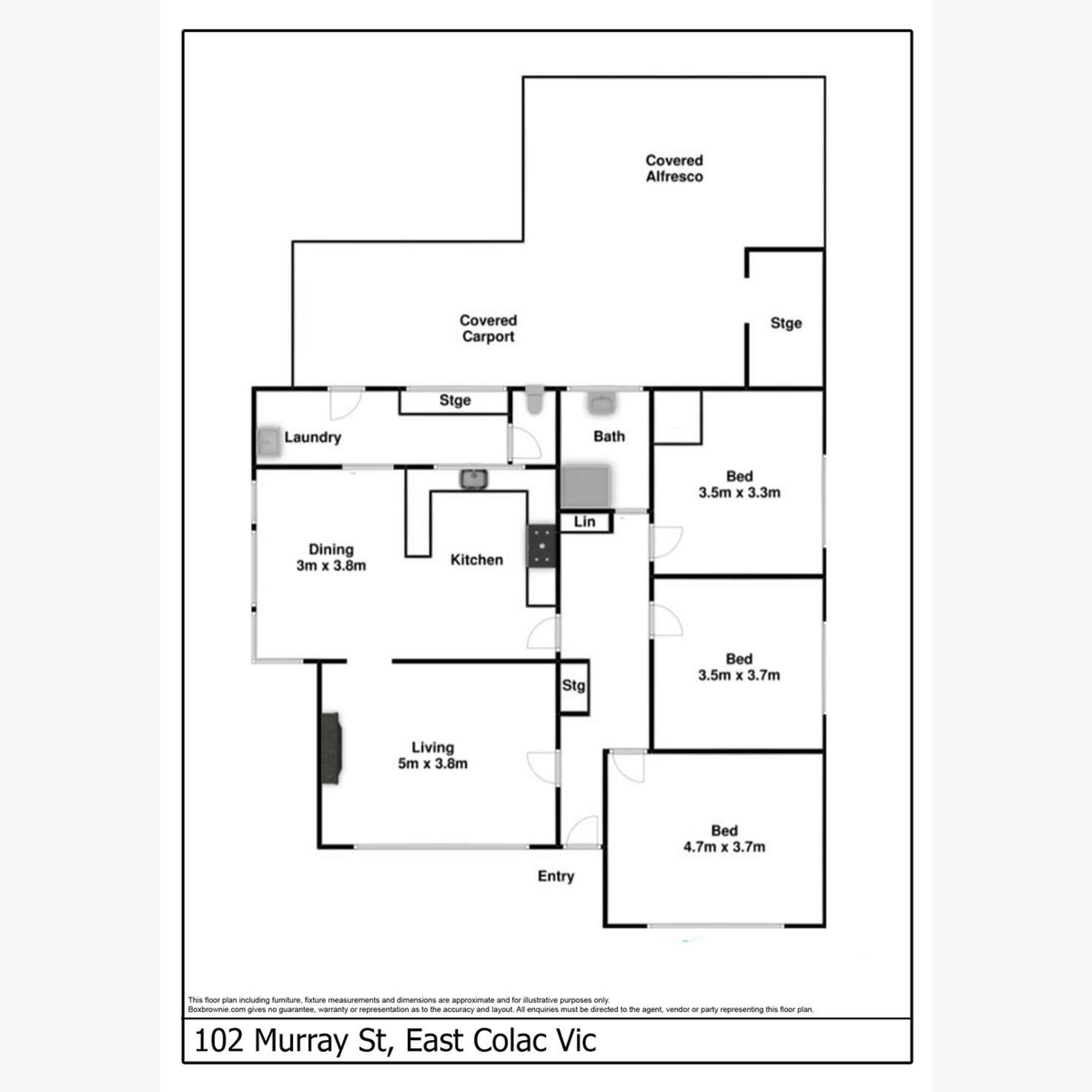 Floorplan of Homely house listing, 102 Murray Street East, Colac VIC 3250