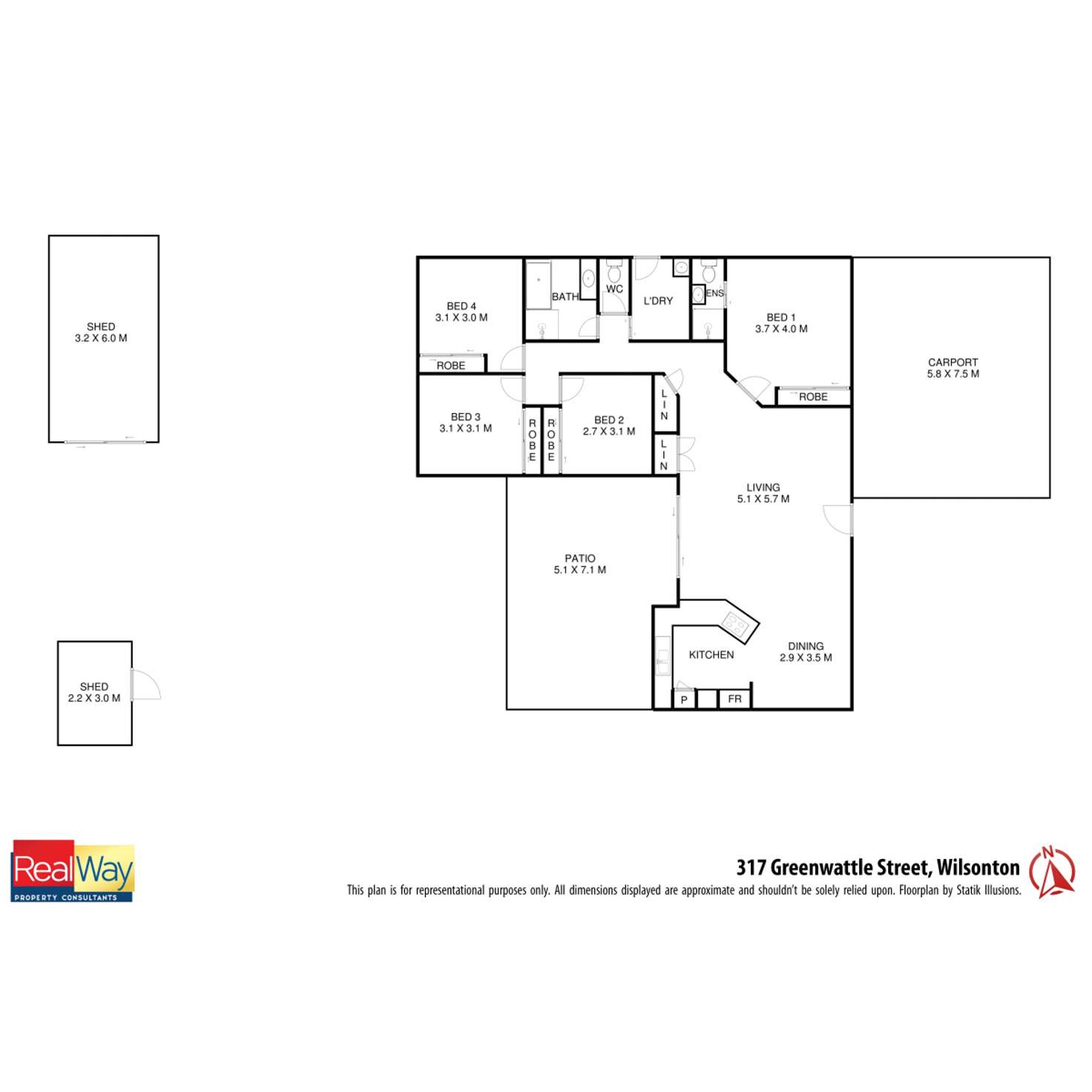 Floorplan of Homely house listing, 317 Greenwattle Street, Wilsonton QLD 4350