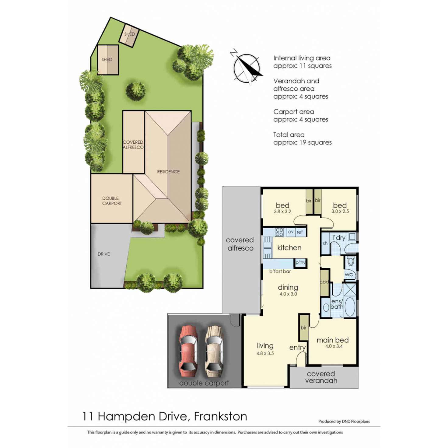 Floorplan of Homely house listing, 11 Hampden Avenue, Frankston VIC 3199