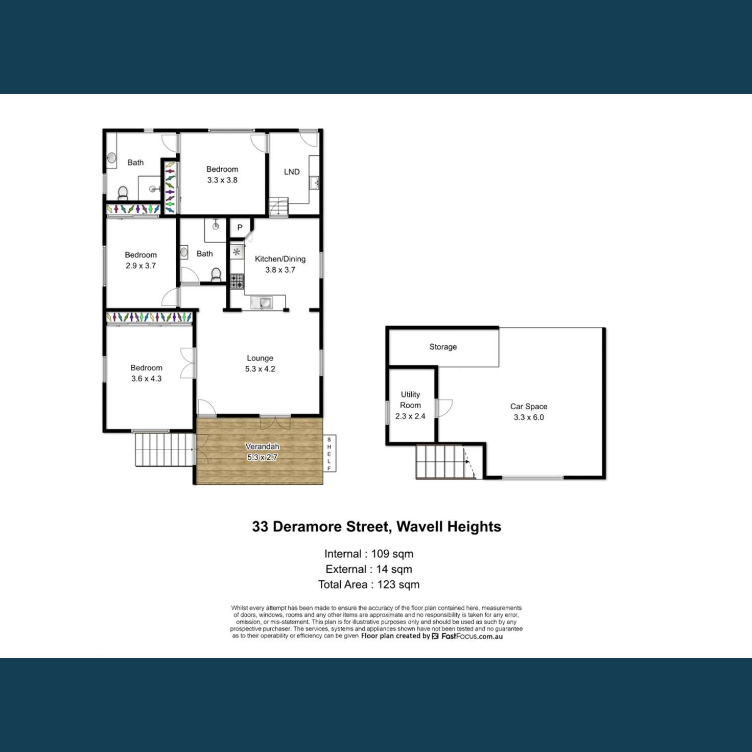Floorplan of Homely house listing, 33 Deramore Street, Wavell Heights QLD 4012