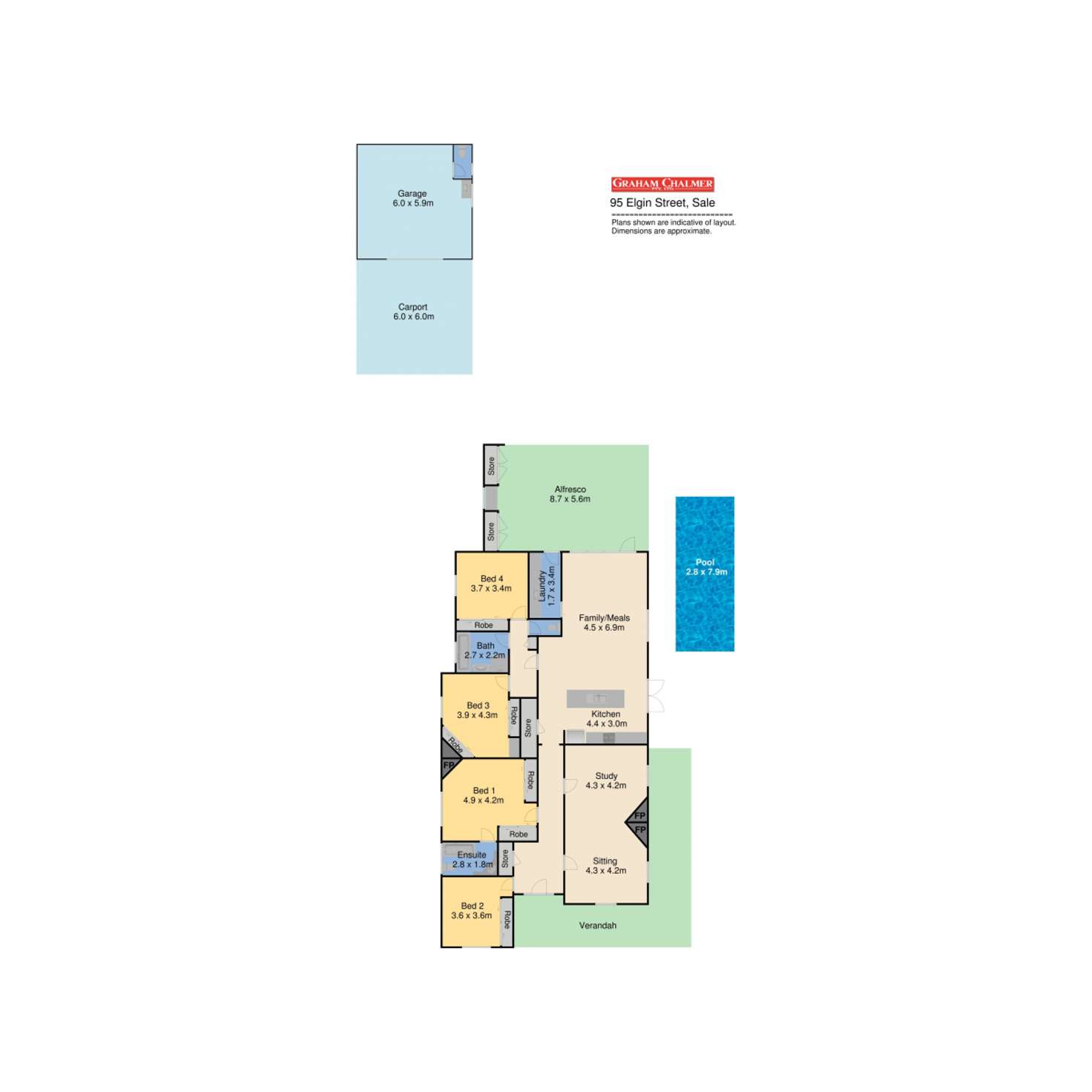 Floorplan of Homely house listing, 95 Elgin Street, Sale VIC 3850