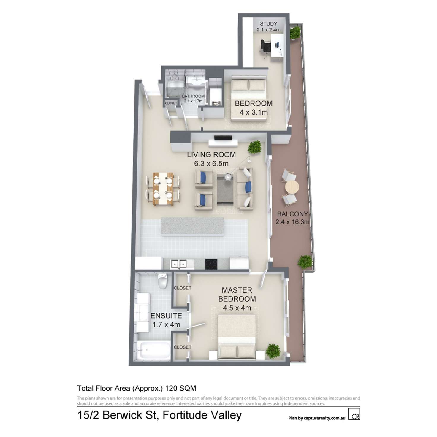 Floorplan of Homely apartment listing, 15/2 Berwick Street, Fortitude Valley QLD 4006