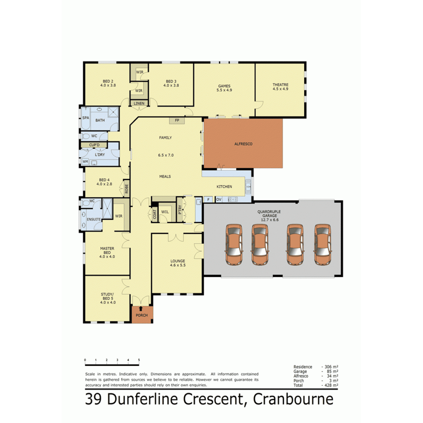 Floorplan of Homely house listing, 39 Dunferline Crescent, Cranbourne VIC 3977