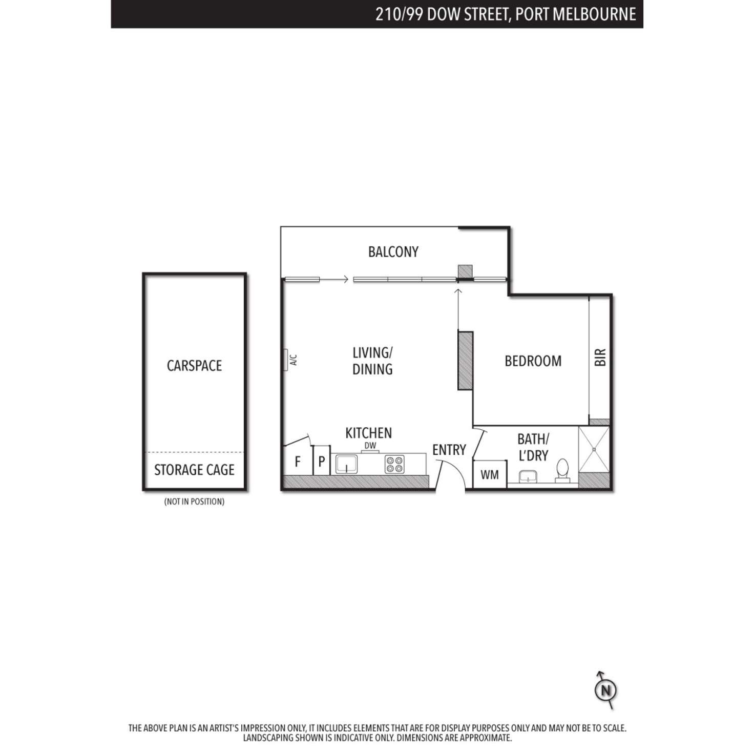 Floorplan of Homely apartment listing, 210/99 Dow Street, Port Melbourne VIC 3207