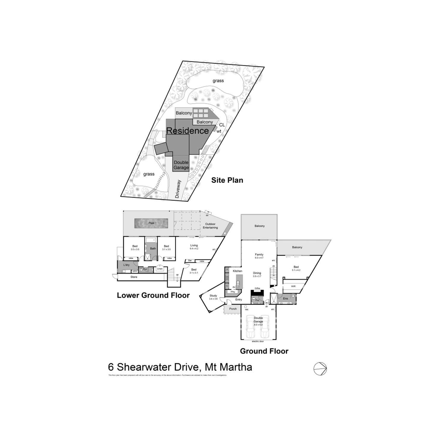 Floorplan of Homely house listing, 6 Shearwater Drive, Mount Martha VIC 3934