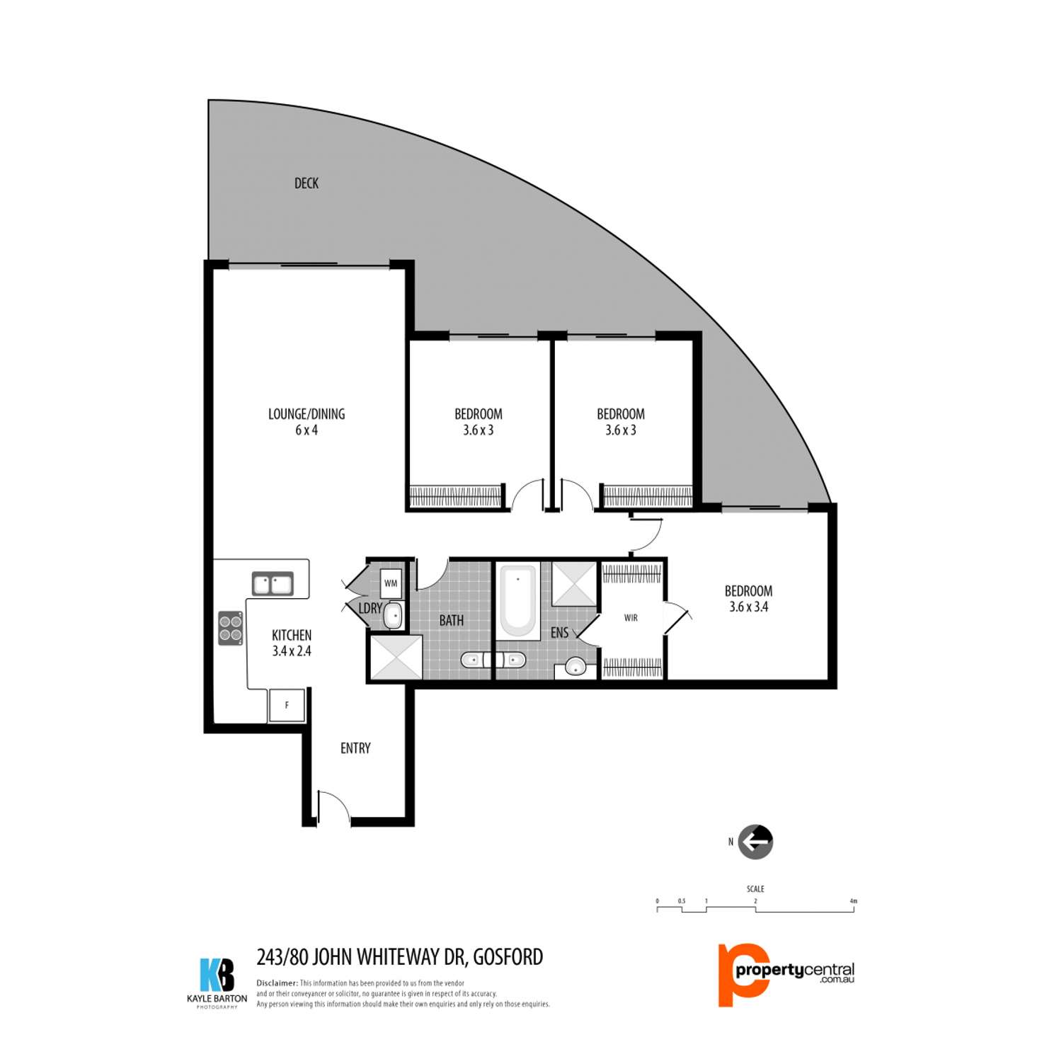 Floorplan of Homely unit listing, 243/80 John Whiteway Drive, Gosford NSW 2250