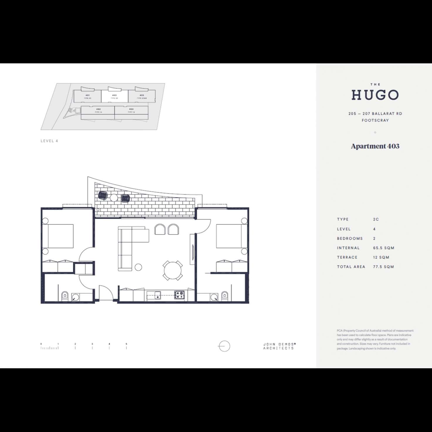 Floorplan of Homely apartment listing, 403/205 - 207 Ballarat Road, Footscray VIC 3011