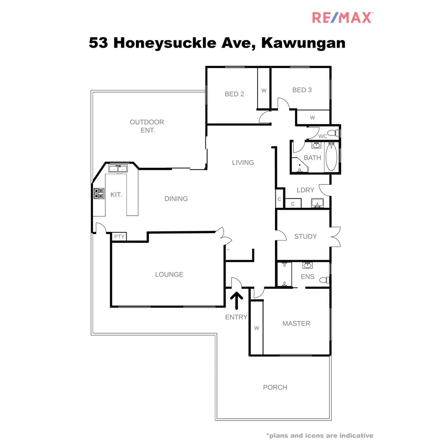 Floorplan of Homely house listing, 53 Honeysuckle Avenue, Kawungan QLD 4655