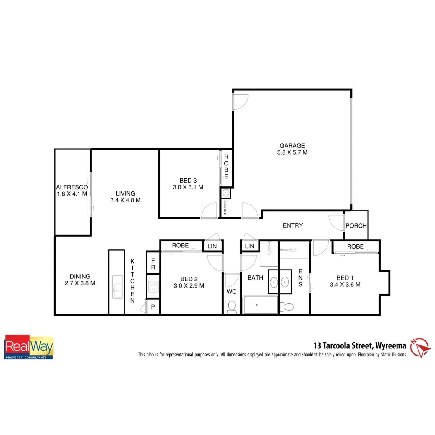 Floorplan of Homely house listing, 13 Tarcoola Street, Wyreema QLD 4352
