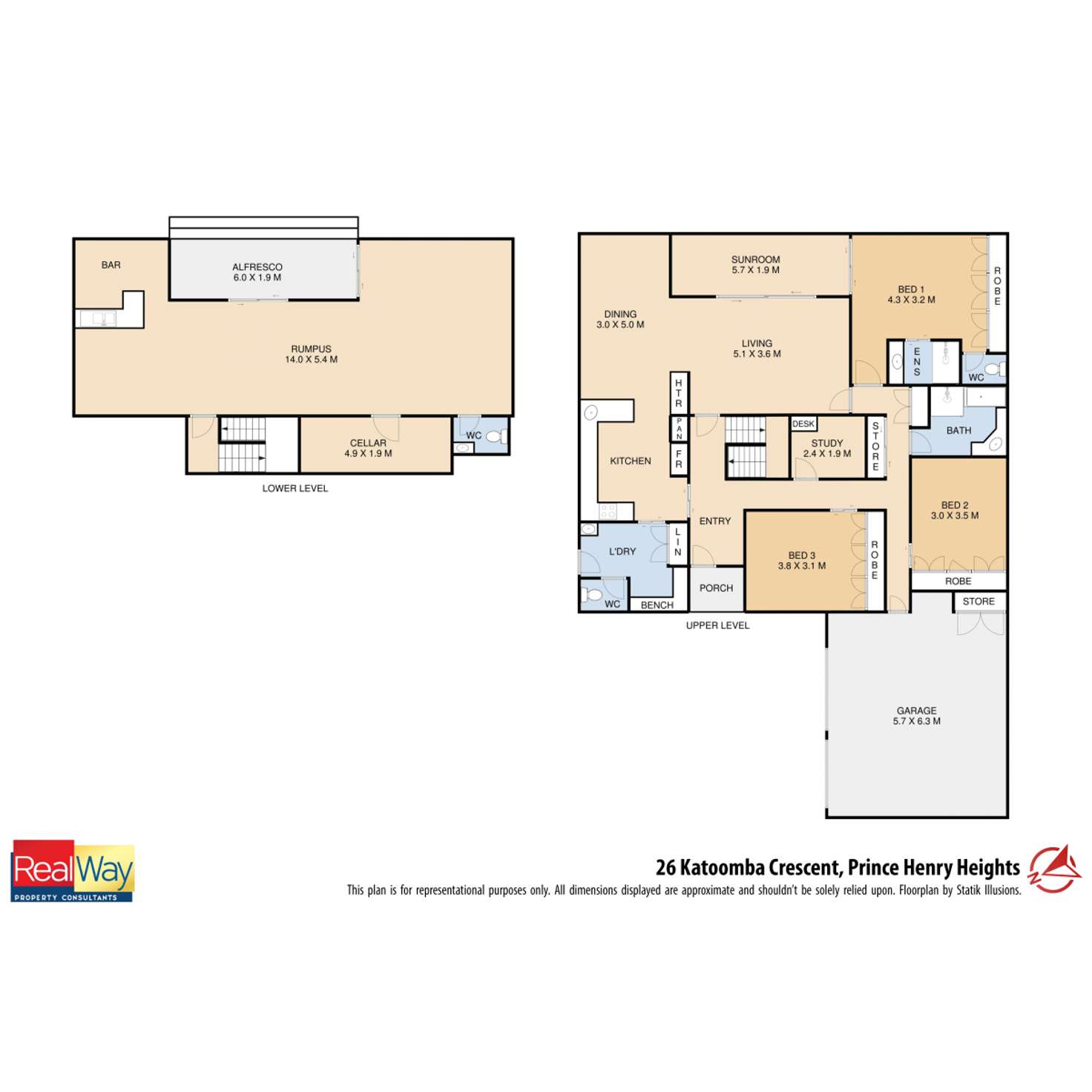 Floorplan of Homely house listing, 26 Katoomba Crescent, Prince Henry Heights QLD 4350