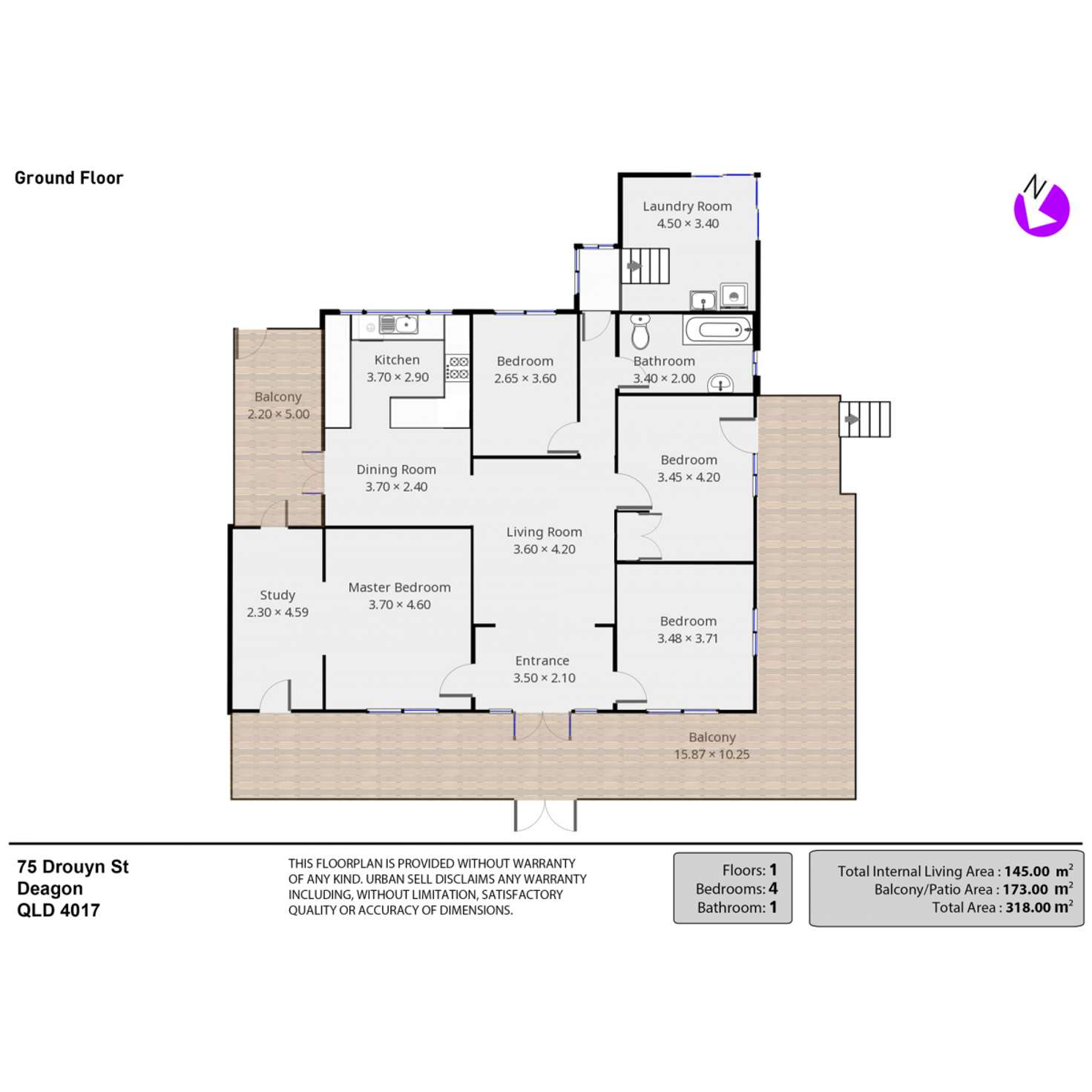 Floorplan of Homely house listing, 75 Drouyn Street, Deagon QLD 4017