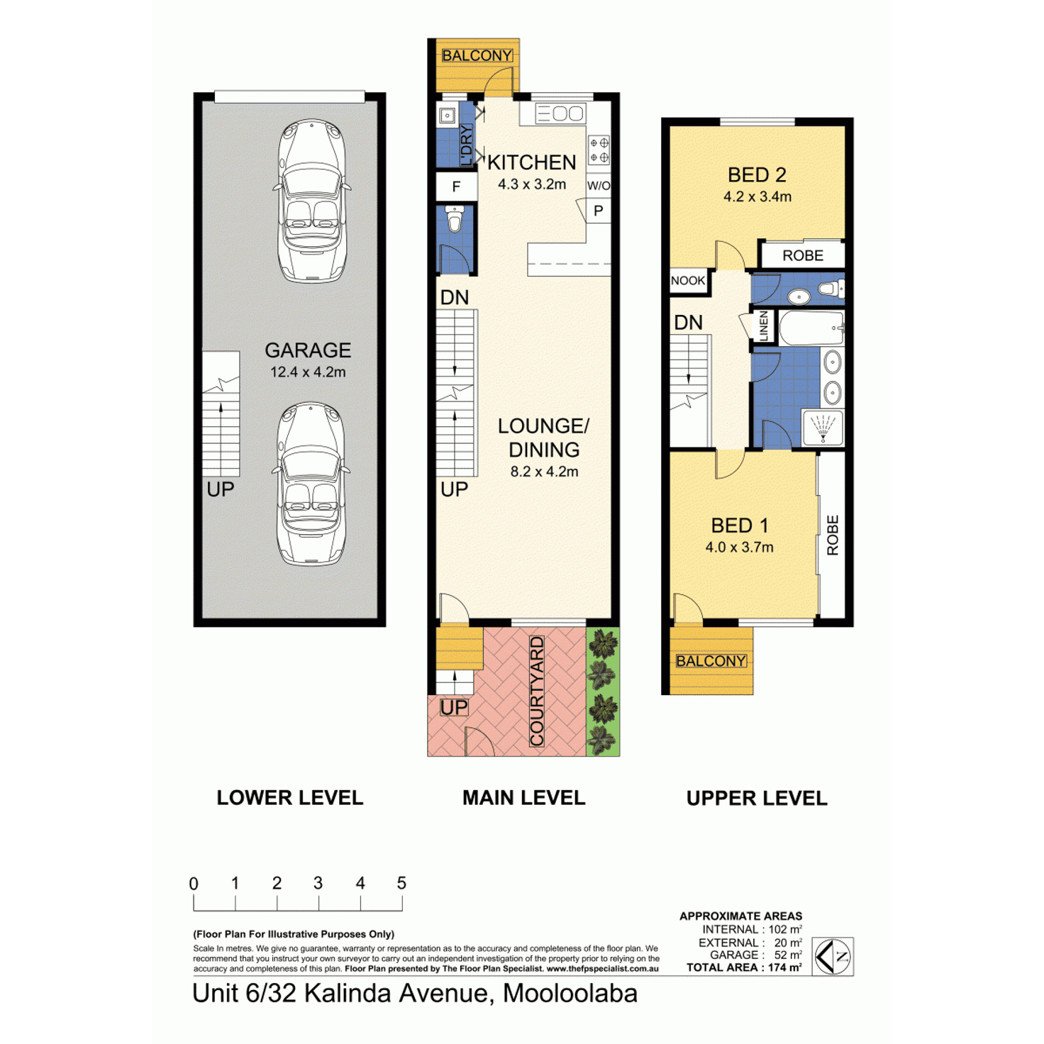 Floorplan of Homely townhouse listing, 6/32 Kalinda Avenue, Mooloolaba QLD 4557