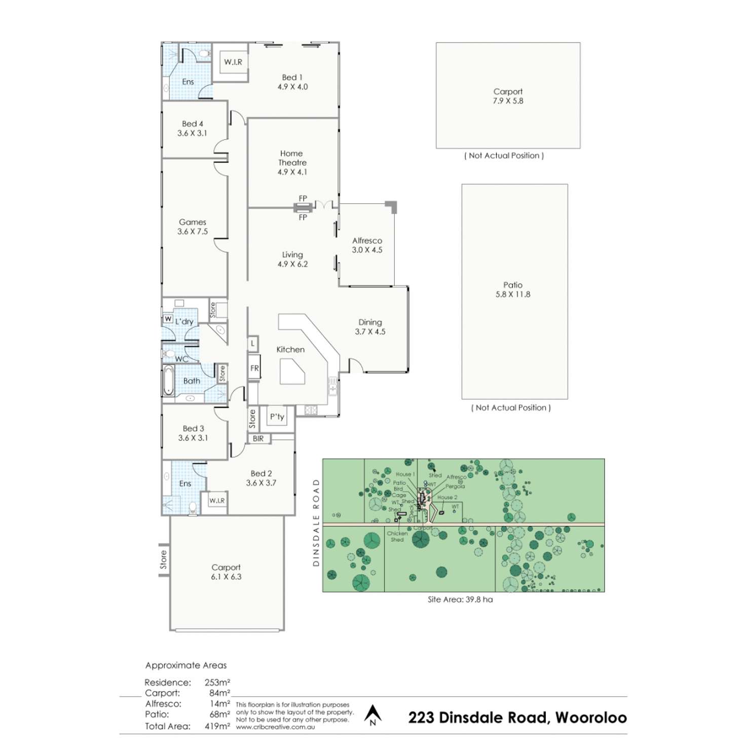 Floorplan of Homely house listing, 223 Dinsdale Road, Wooroloo WA 6558