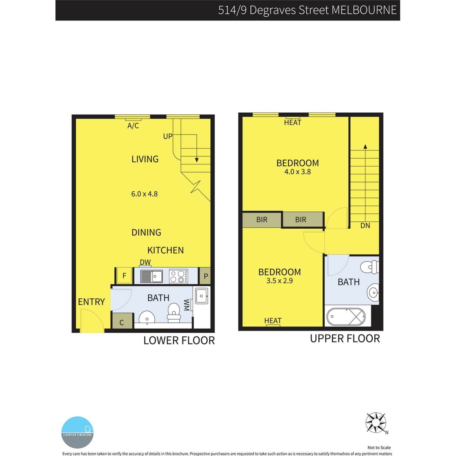 Floorplan of Homely apartment listing, 514/9 Degraves Street, Melbourne VIC 3000